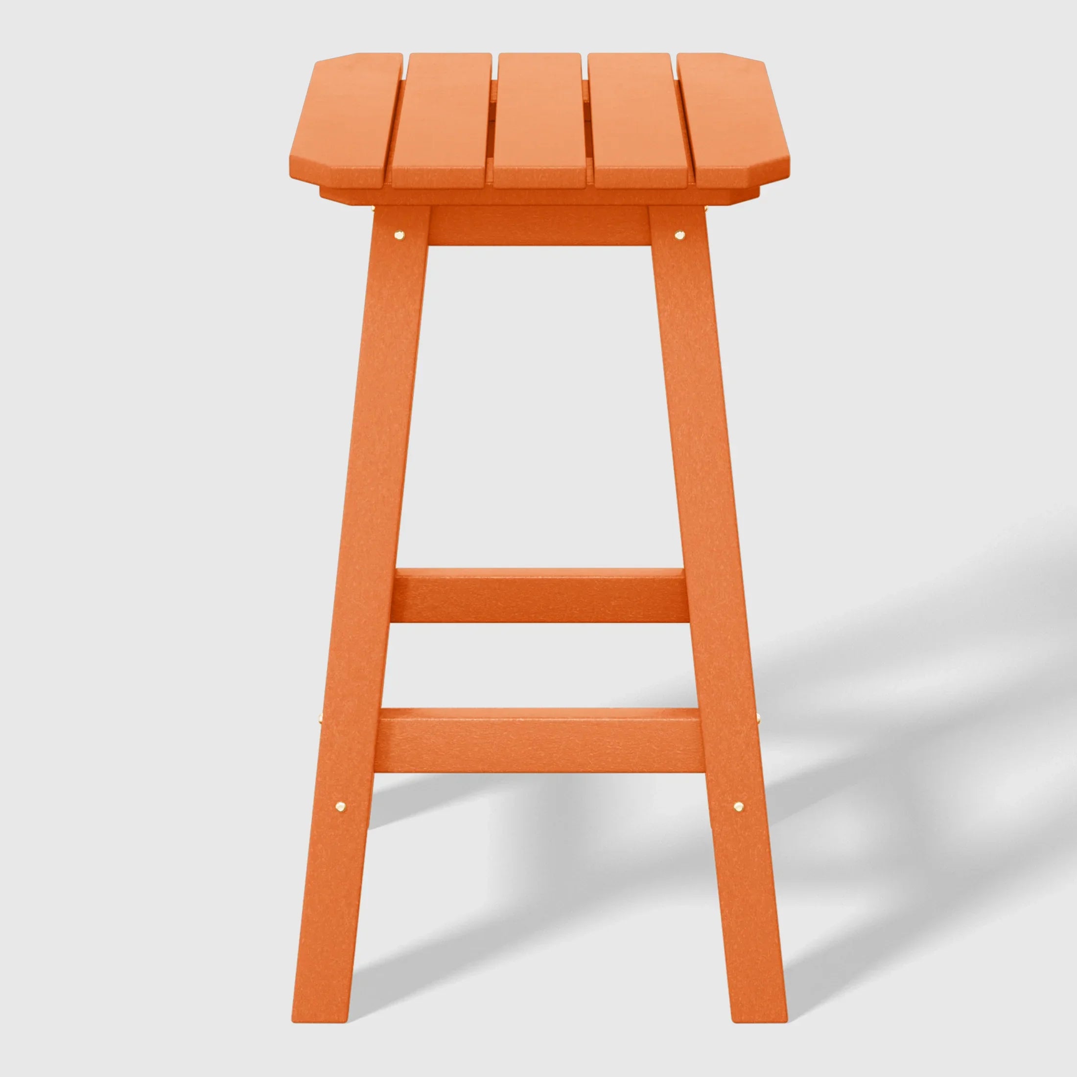 Paradise 24" HDPE Outdoor Patio Counter High Backless Square Bar Stool