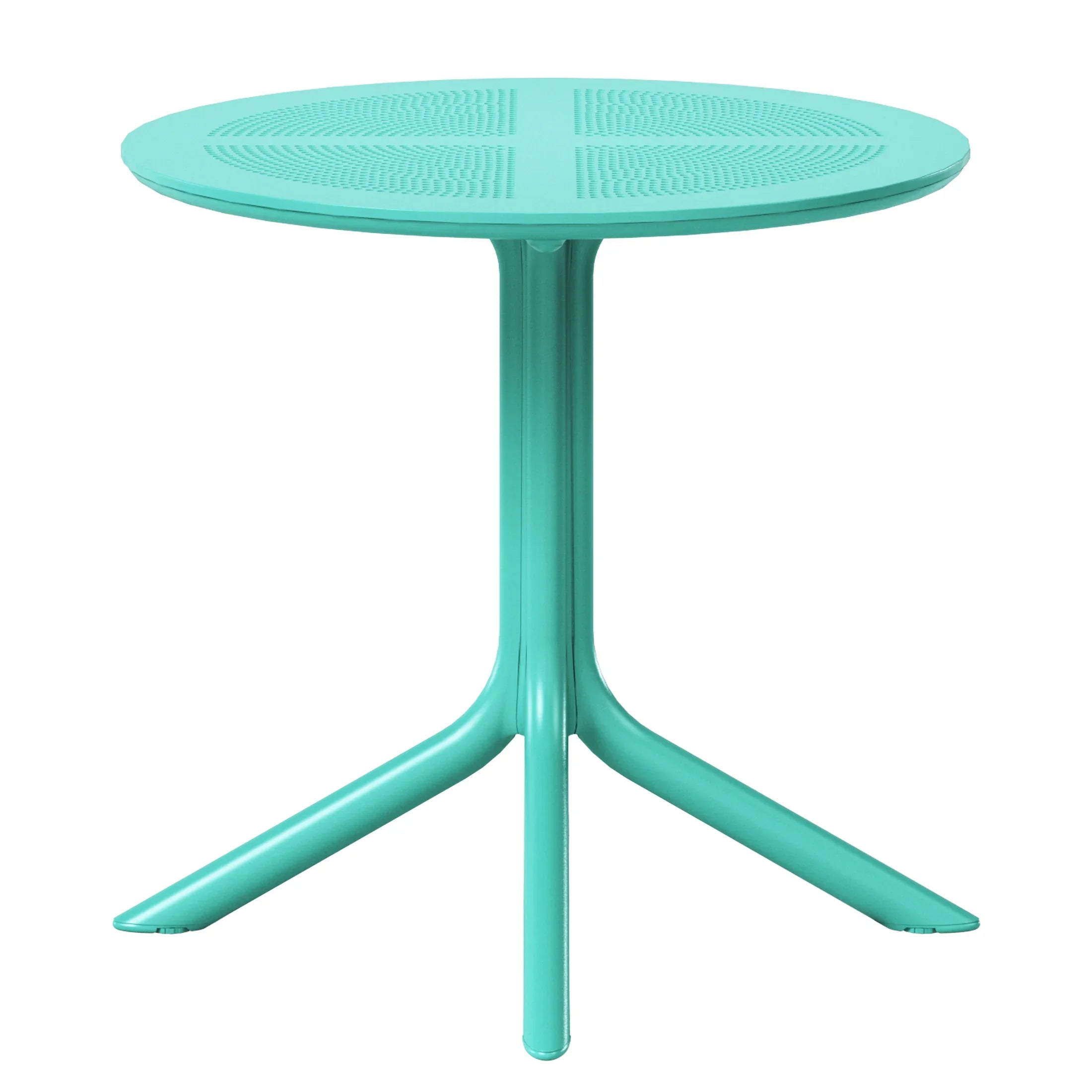 Sunshine 31.5" Round Plastic Outdoor Patio Dining Table for 4