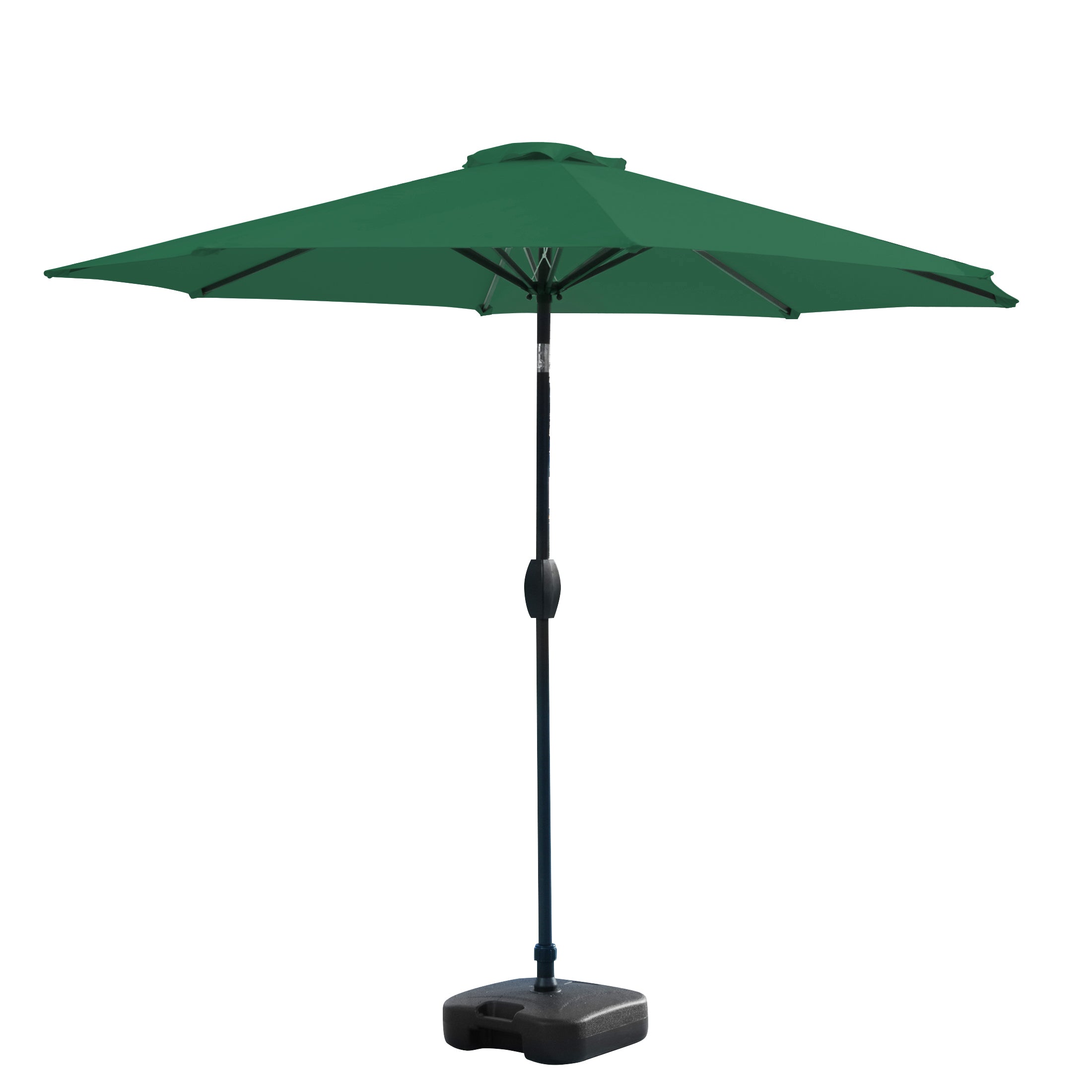 Cabana 9 ft. Patio Table Umbrella with tilt, crank features and free standing square shape weight base kit