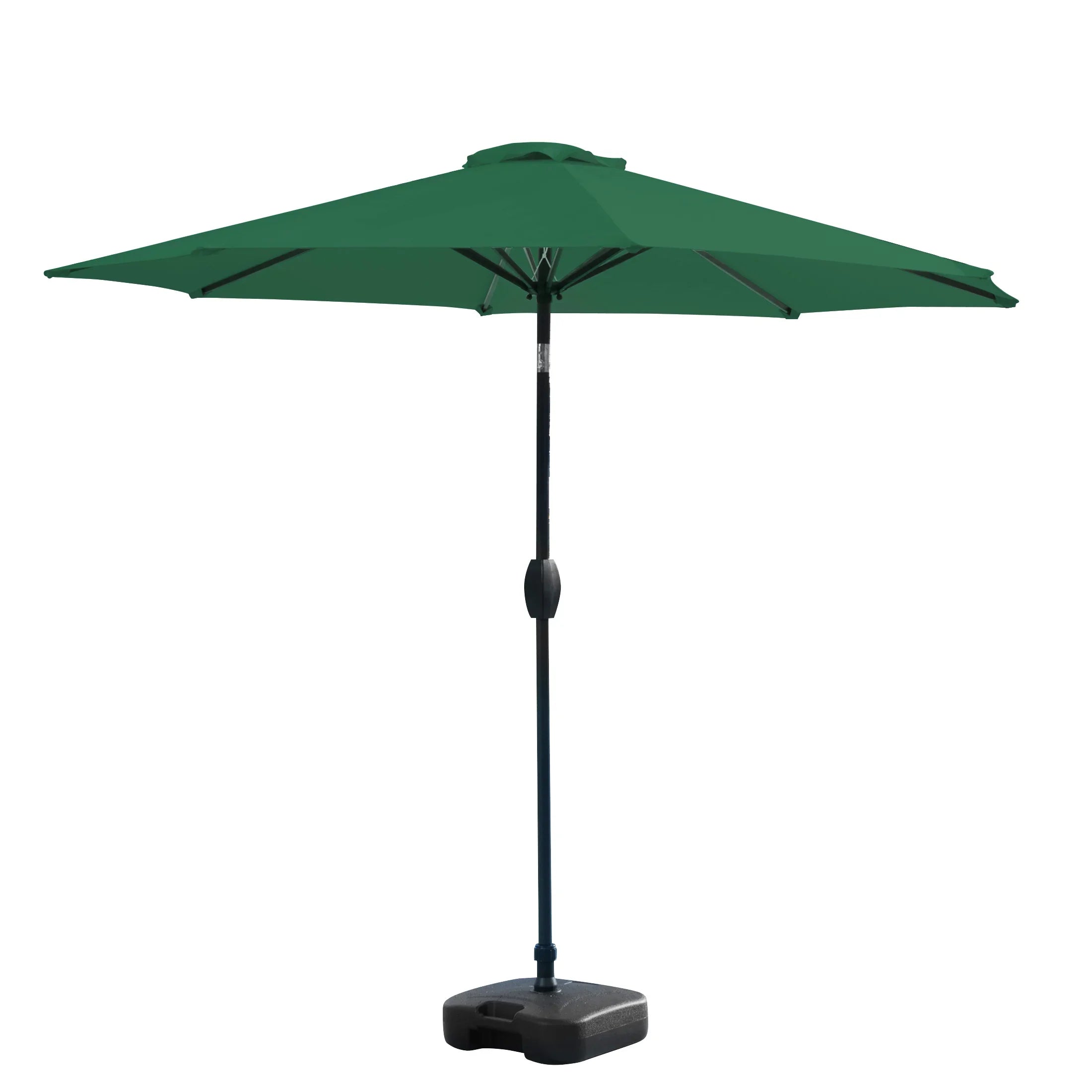 Cabana 9 ft. Patio Table Umbrella with tilt, crank features and free standing square shape weight base kit