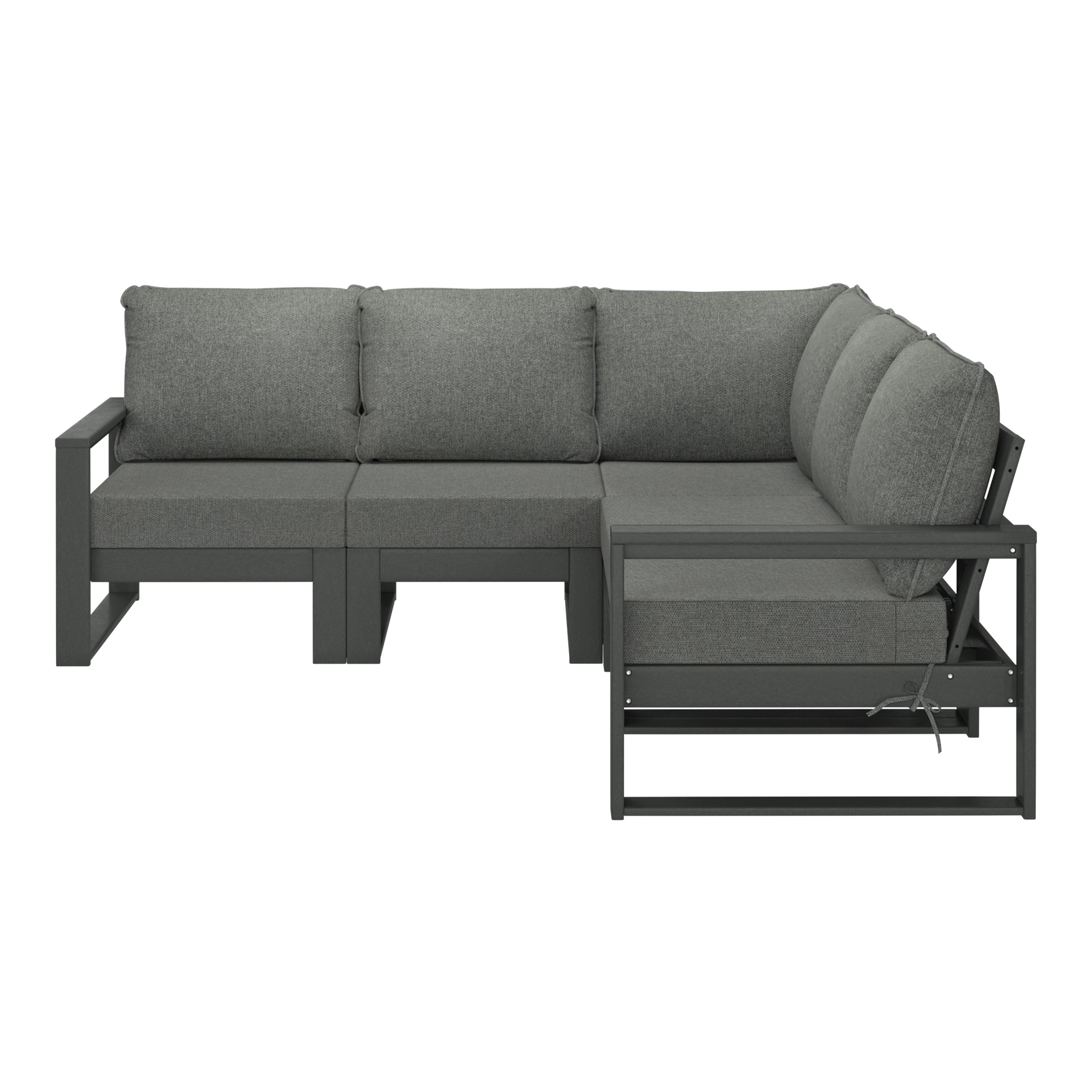 Rockaway 5-Piece Outdoor Patio Corner Sectional Sofa Conversation Set