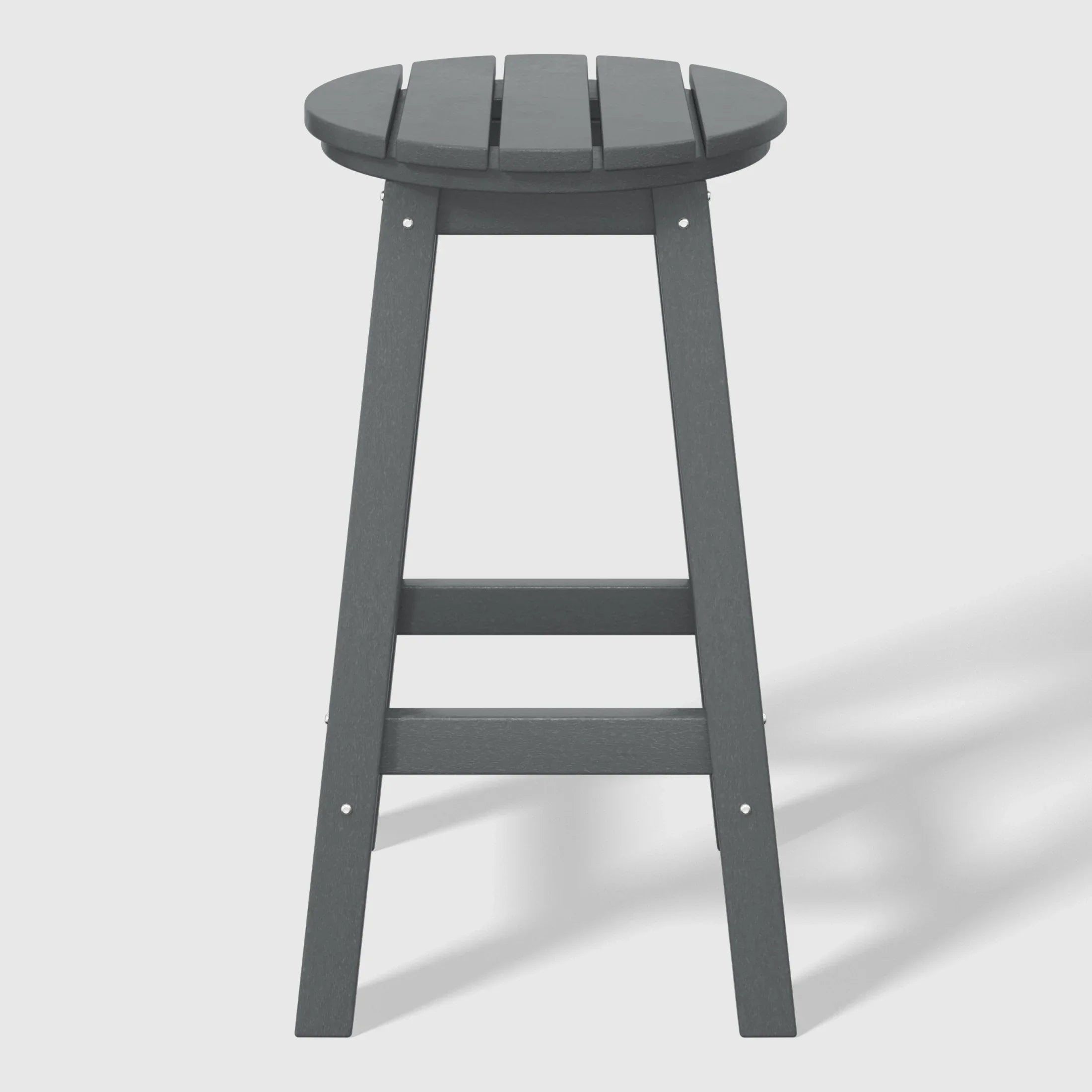 Paradise 24" HDPE Outdoor Patio Round Counter Height Bar Stool Set of 3