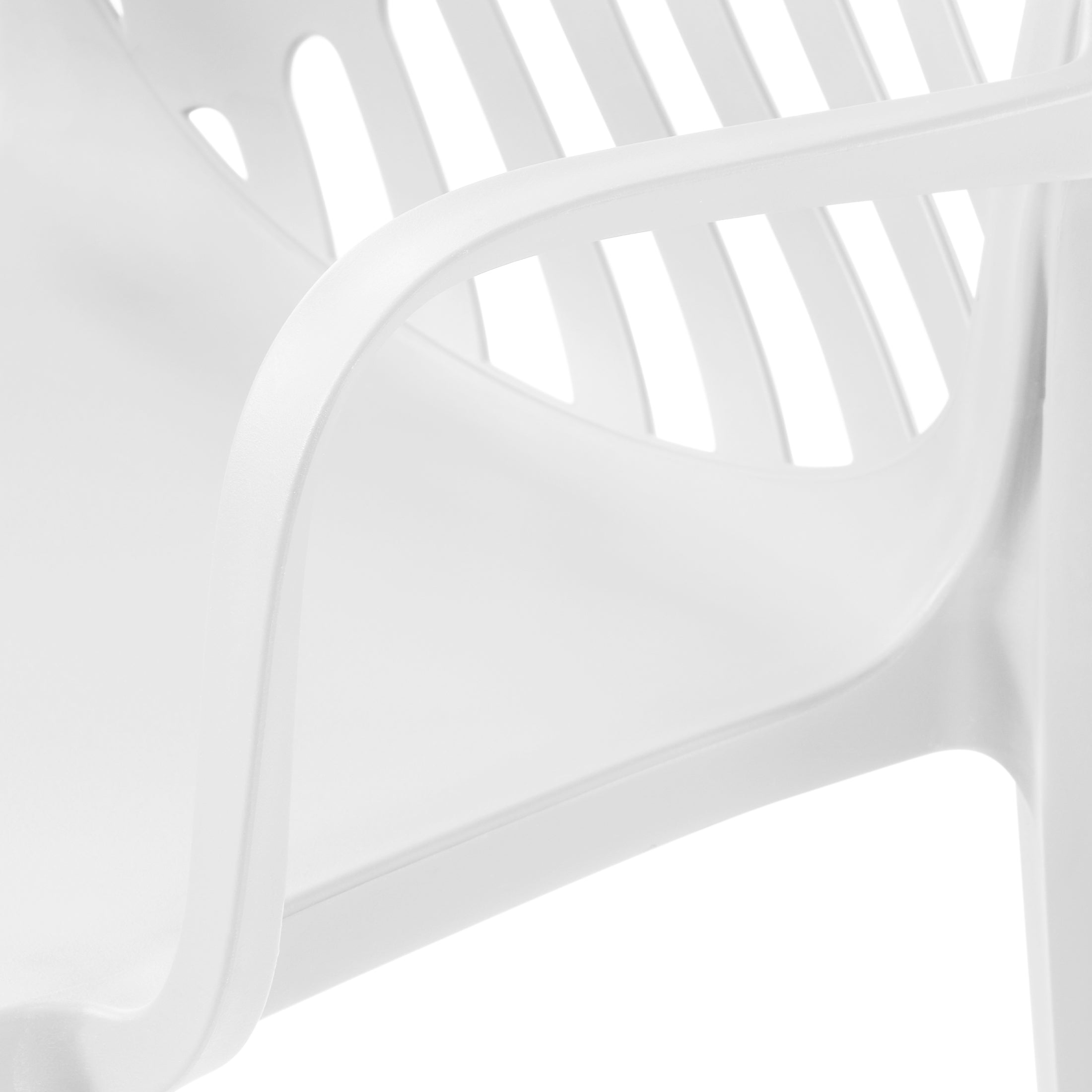 Sunshine Outdoor Modern Stackable Patio Dining Armchairs (Set of 2)