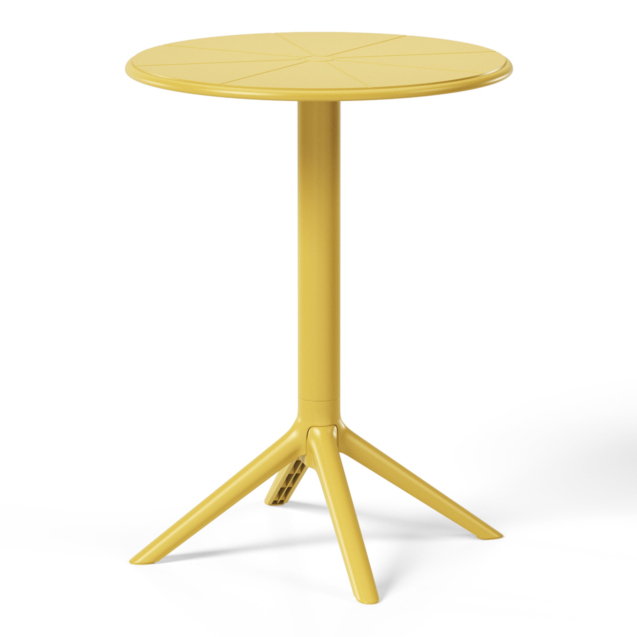 Sunshine 3-Piece Outdoor Resin Patio Bistro Table Set with Stackable Patio Dining Side Chairs