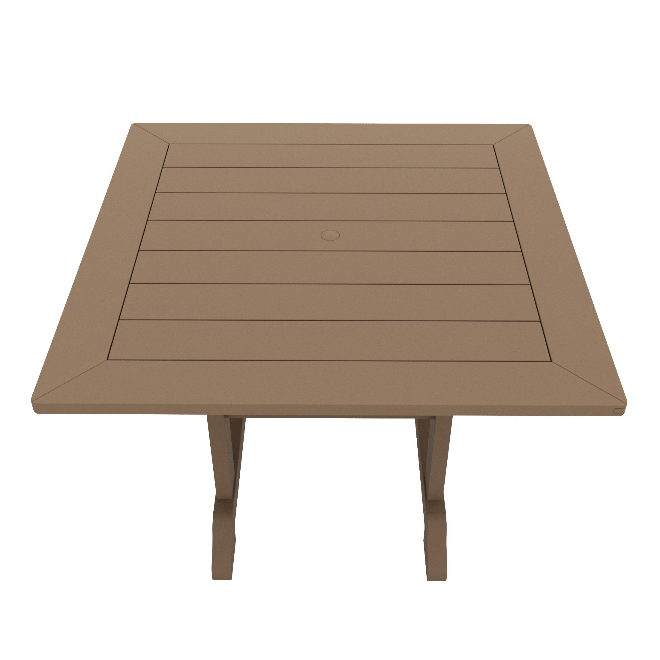 Paradise 5-Piece HDPE Square Patio Dining Table Set with Foldable Chairs