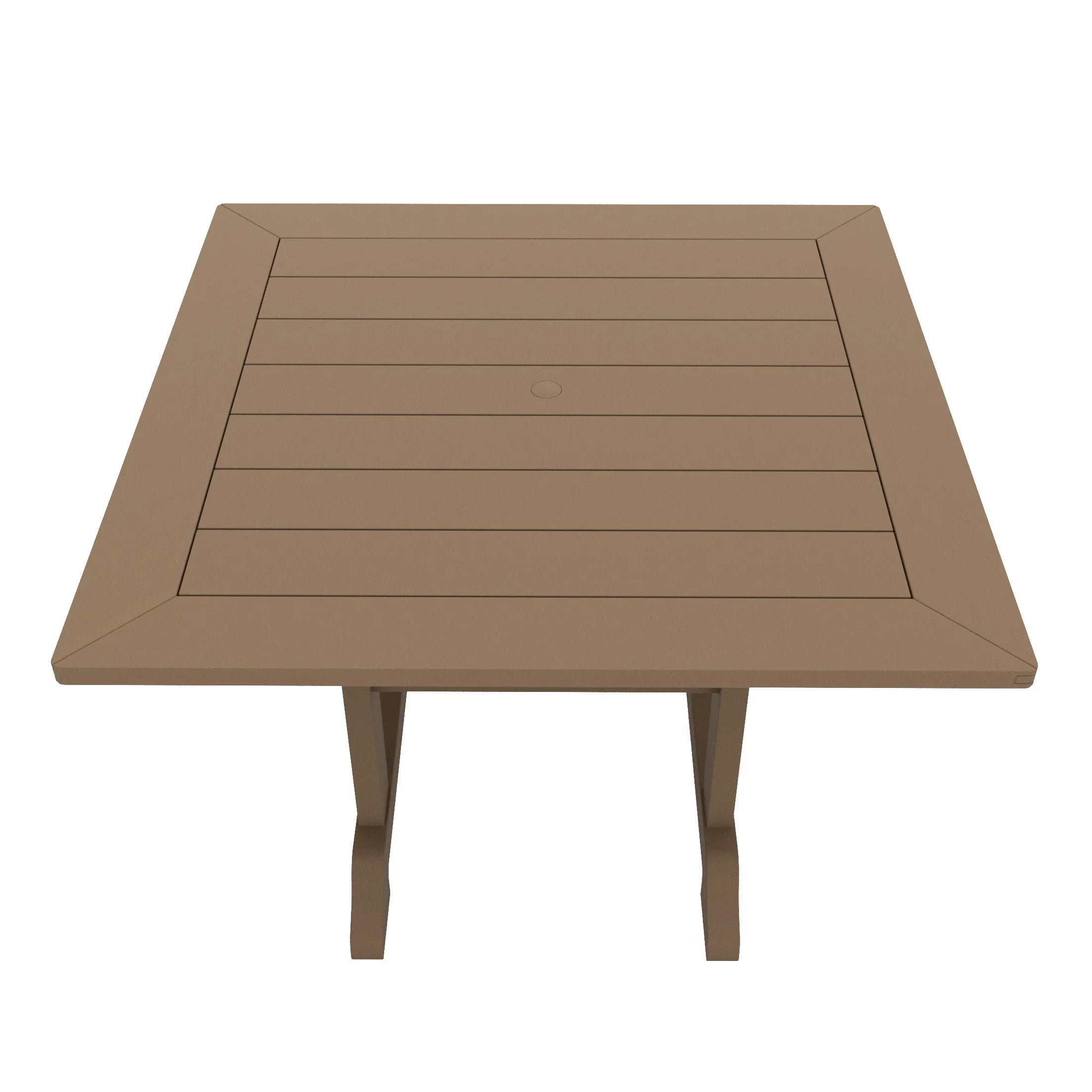 Paradise 5-Piece HDPE Square Patio Dining Table Set with Foldable Chairs
