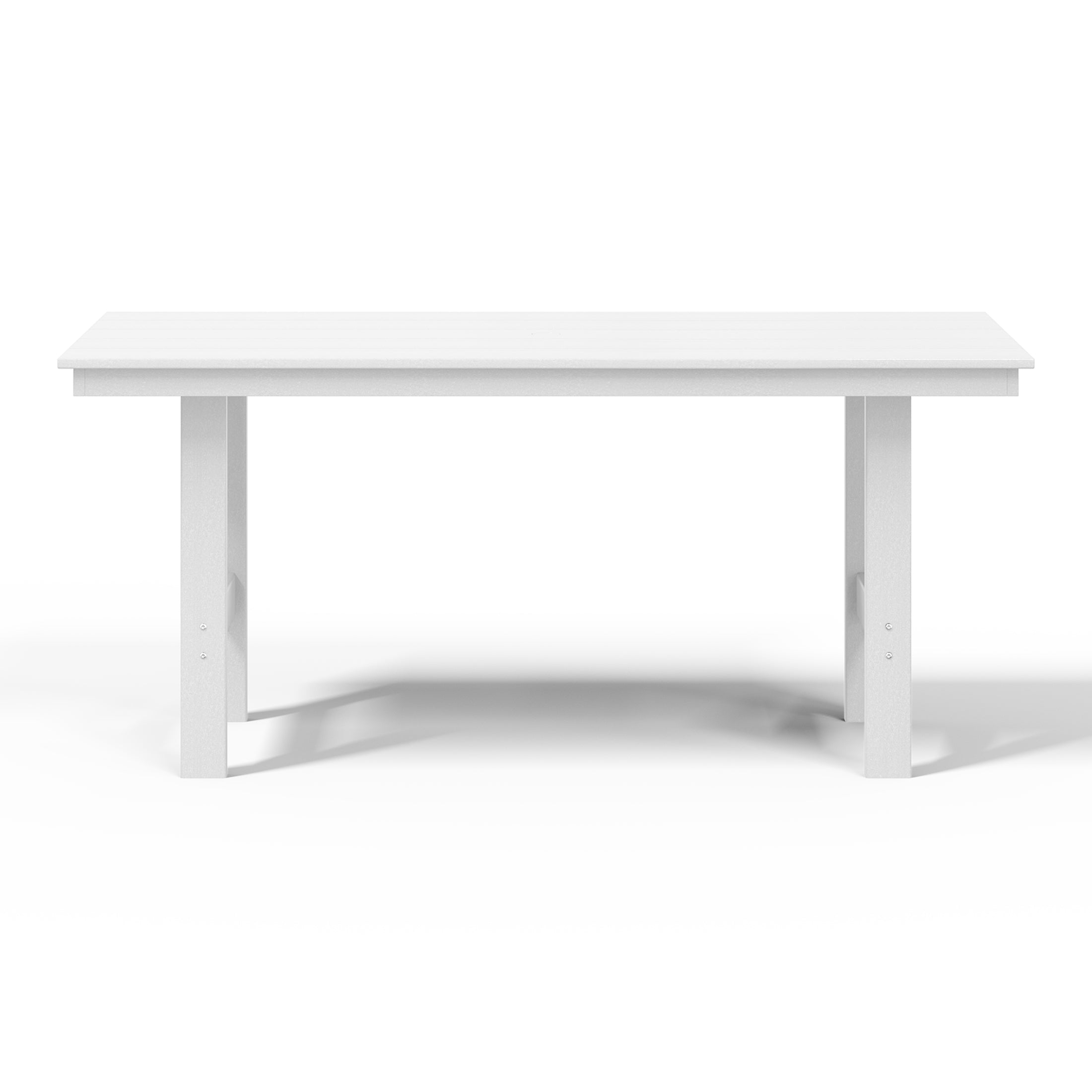 Palms Outdoor Modern HDPE 66" Wide Rectangle Patio Dining Table for 6