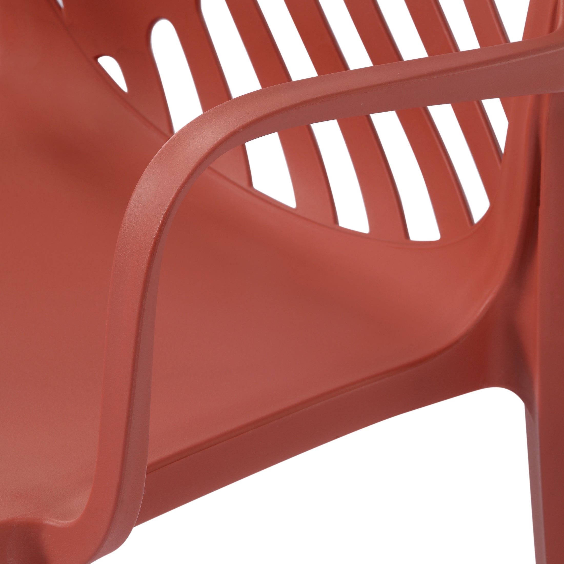 Sunshine Outdoor Modern Stackable Patio Dining Armchairs (Set of 2)