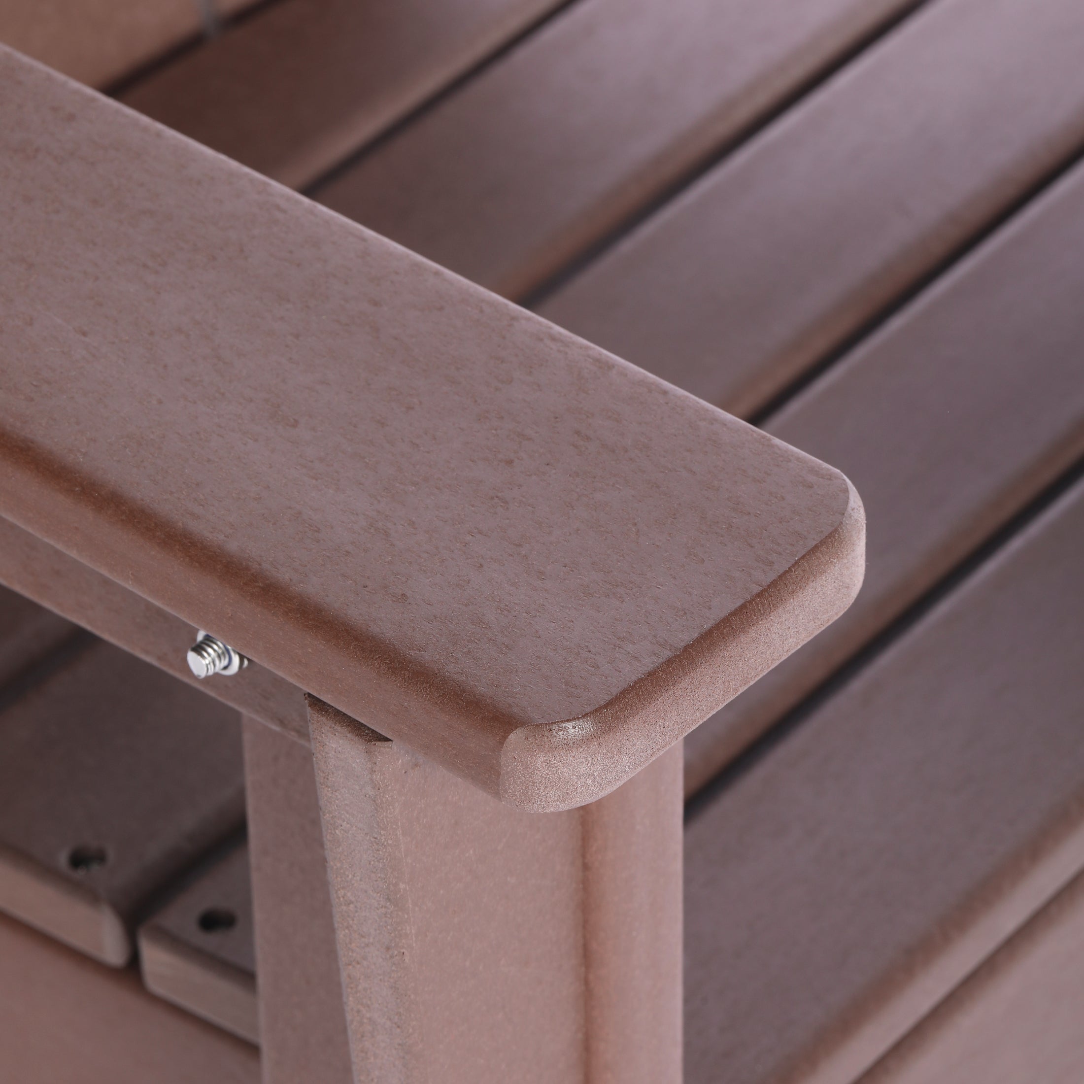 Paradise 2-Piece Kids Outdoor HDPE Adirondack Chair With Square Side Table Set