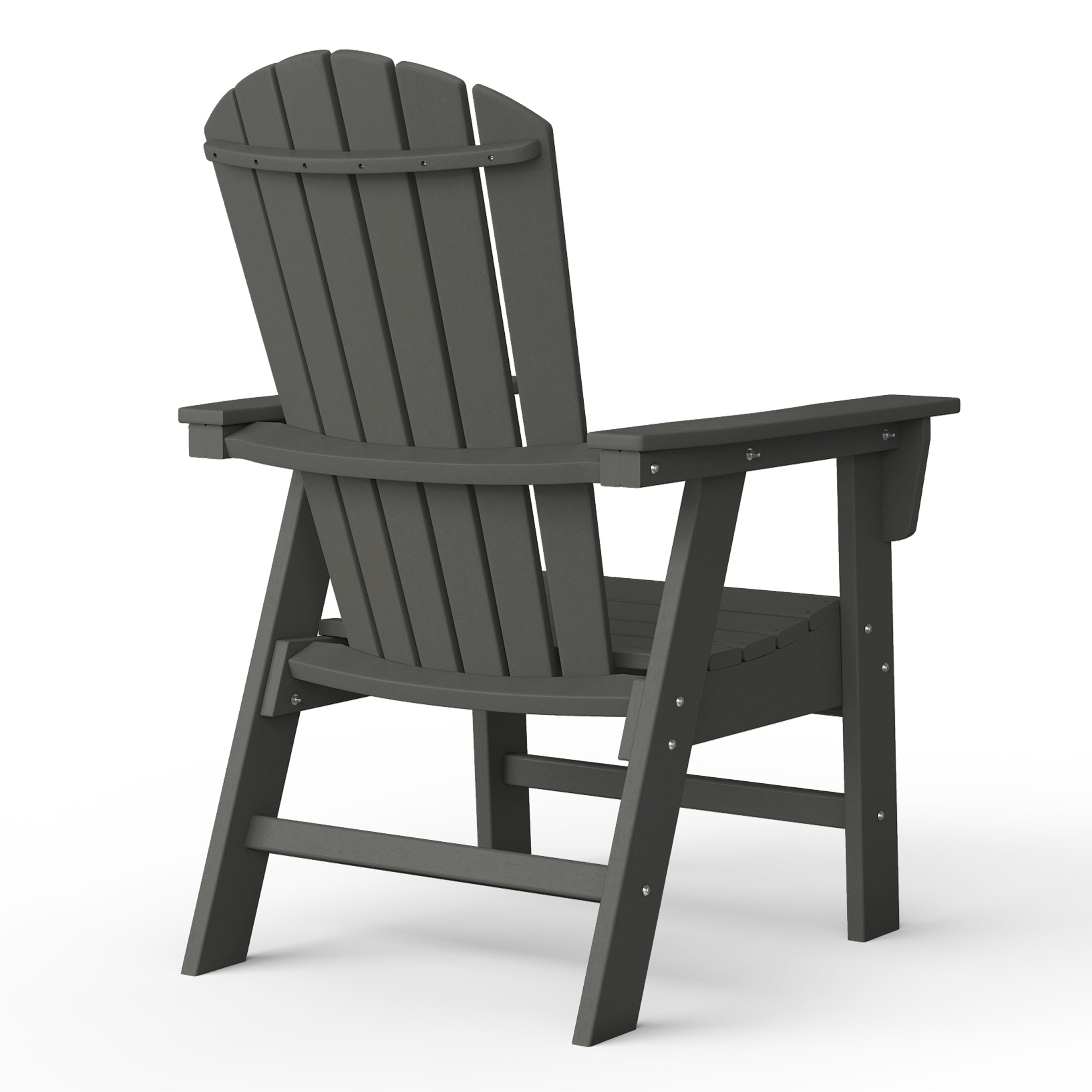 Portside Outdoor Patio Shell-back Adirondack Dining Chair Weather Resistant
