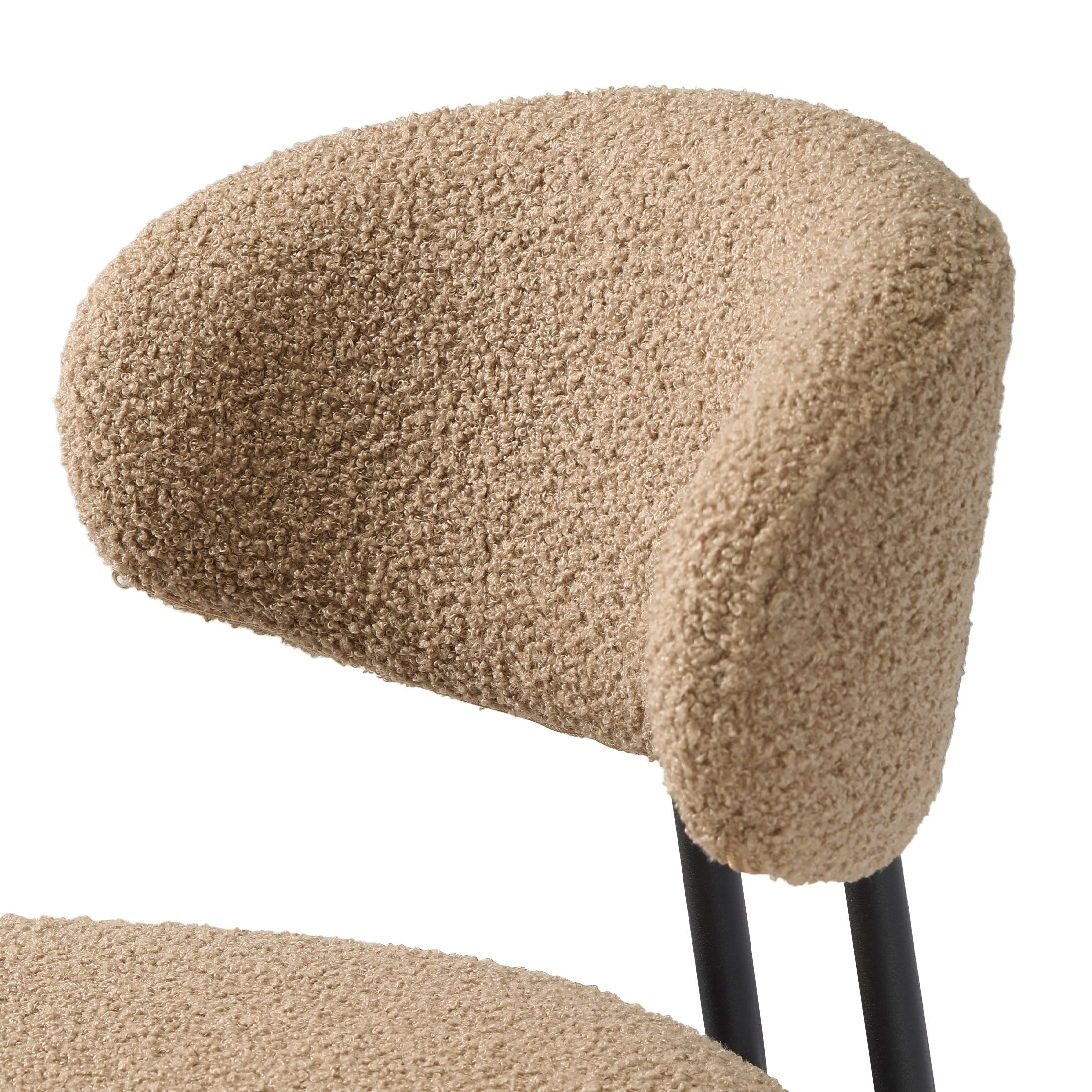 Celine Modern Upholstered Sherpa Fabric Counter Height Bar Stools with Back (Set of 2)