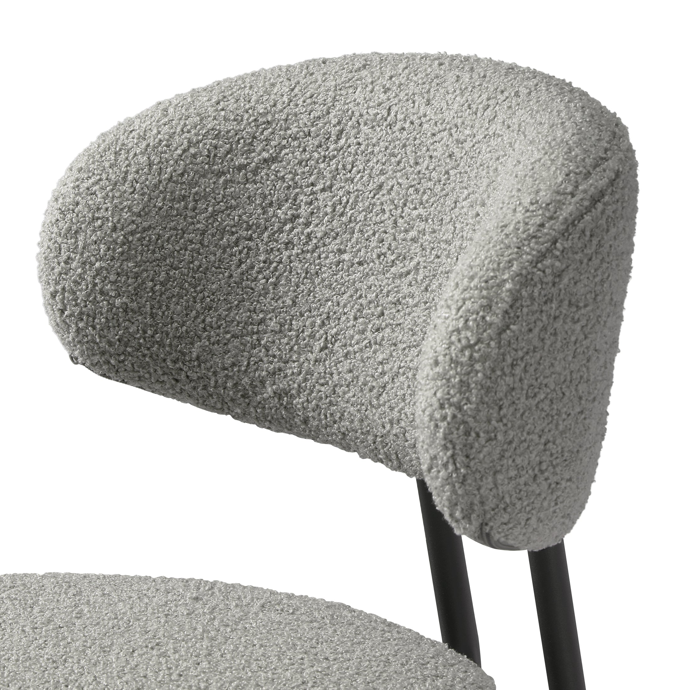Celine Modern Upholstered Sherpa Fabric Counter Height Bar Stools with Back (Set of 2)