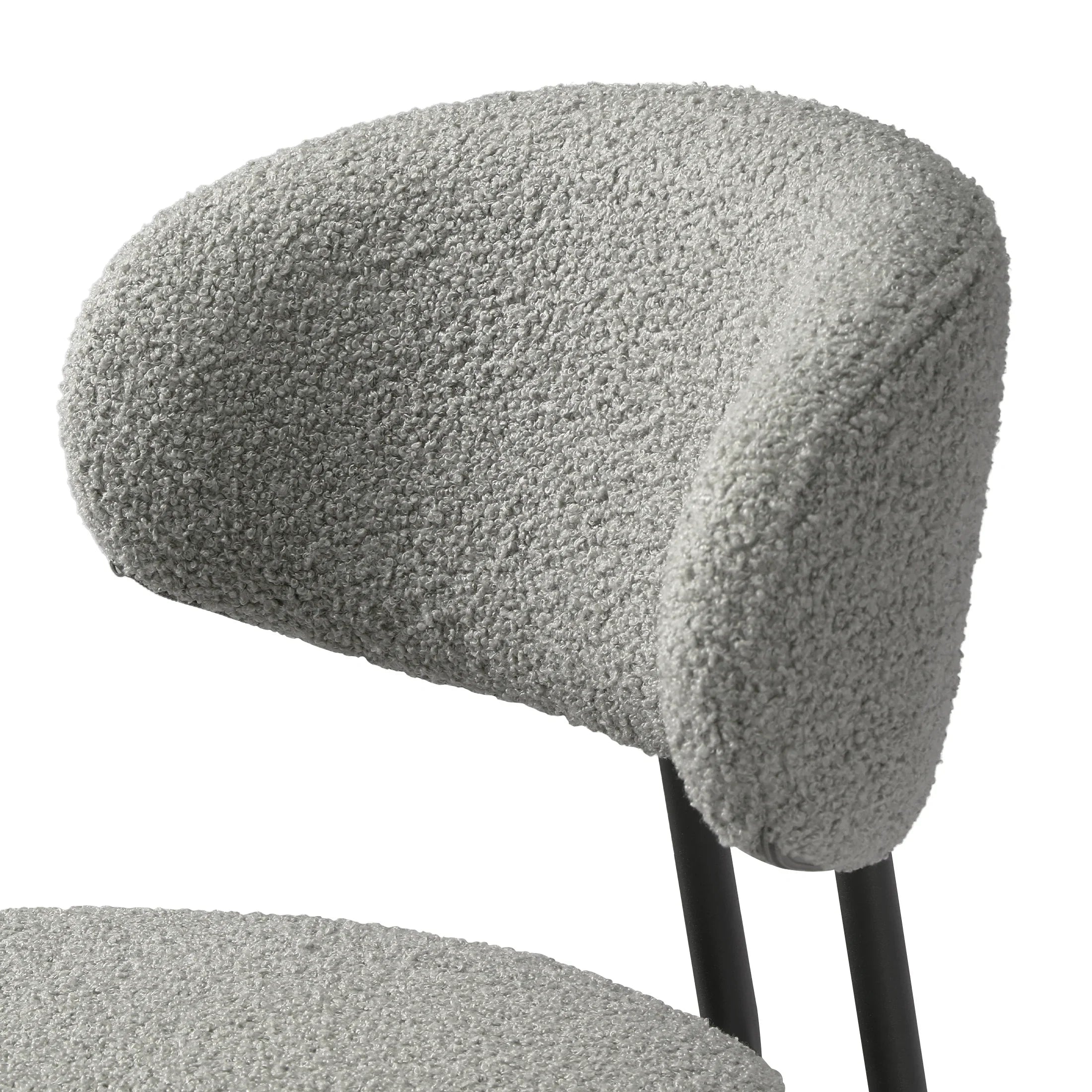 Celine Modern Upholstered Sherpa Fabric Counter Height Bar Stools with Back (Set of 2)