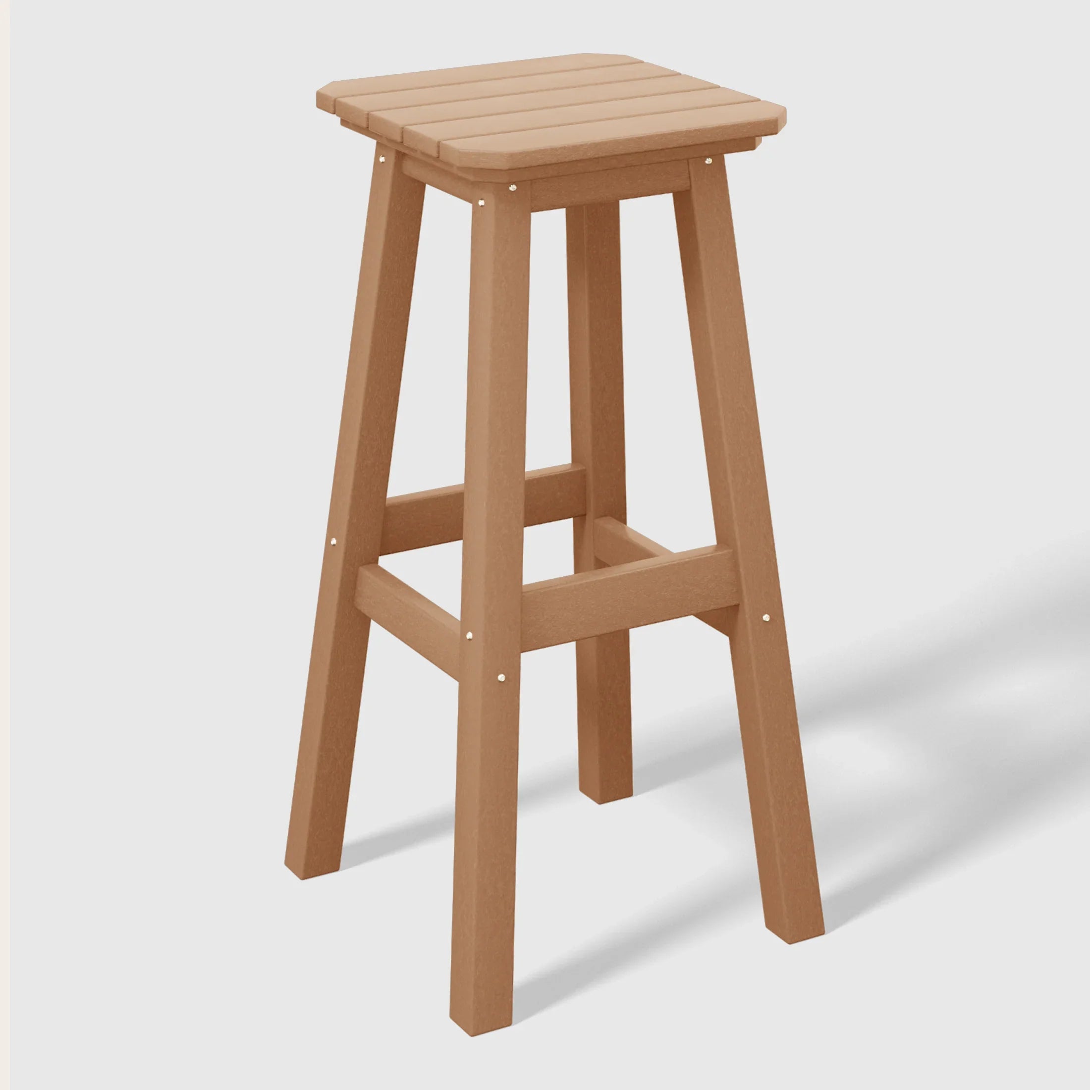 Paradise 29" HDPE Outdoor Patio Square Bar Stools (Set of 2)