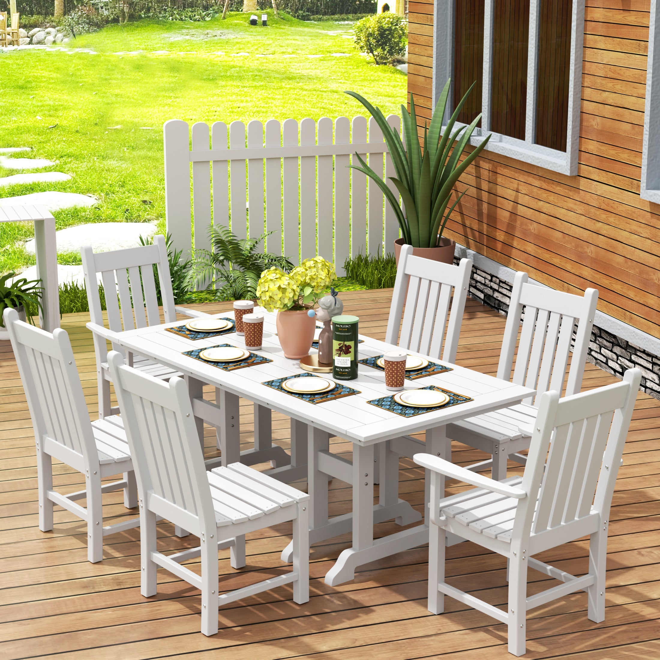 Paradise 7 Piece Outdoor Patio Dining Set Outdoor Table and Chair Set
