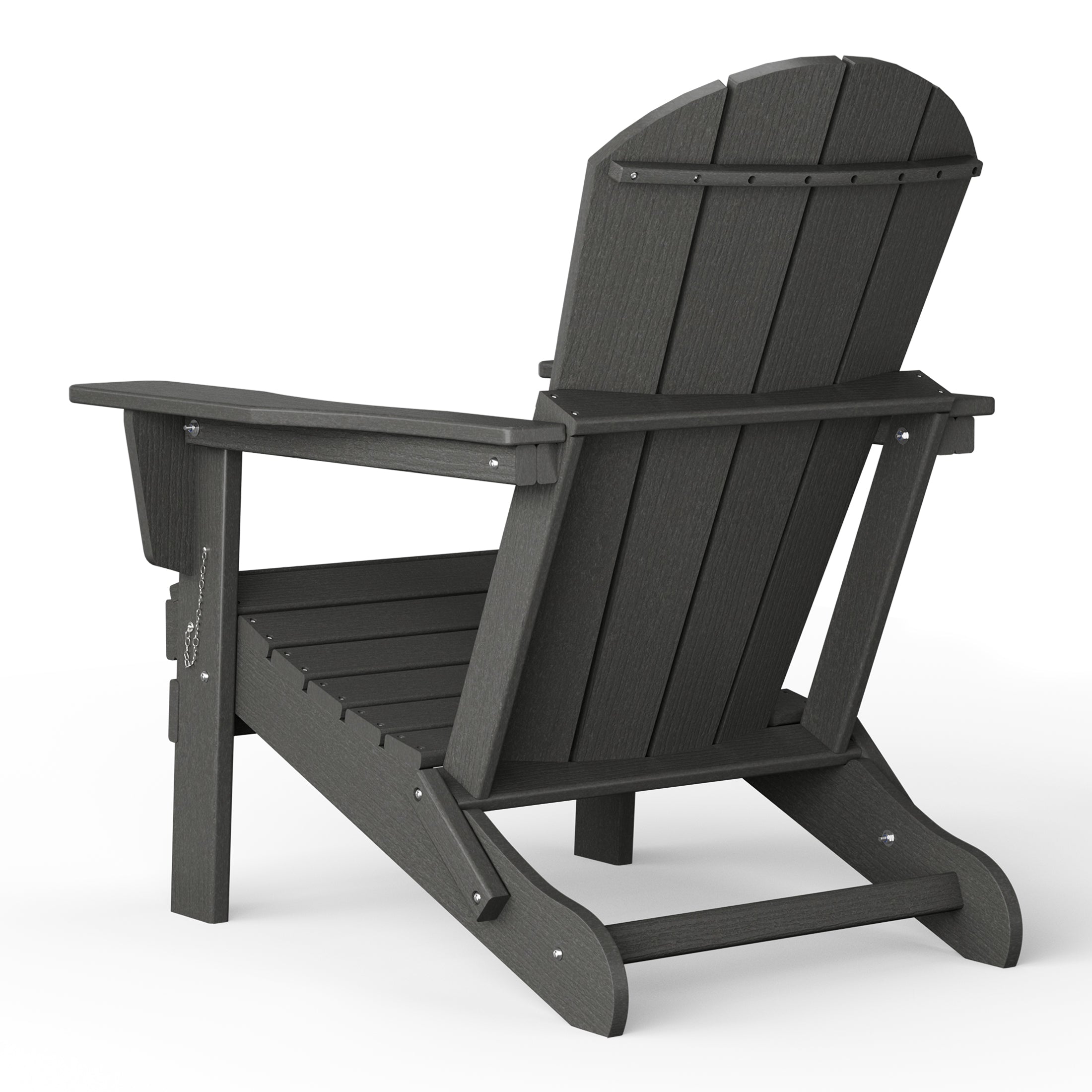 Rockport Outdoor Patio HDPE Resin Adirondack Chair With Cup Holder and Phone Holder