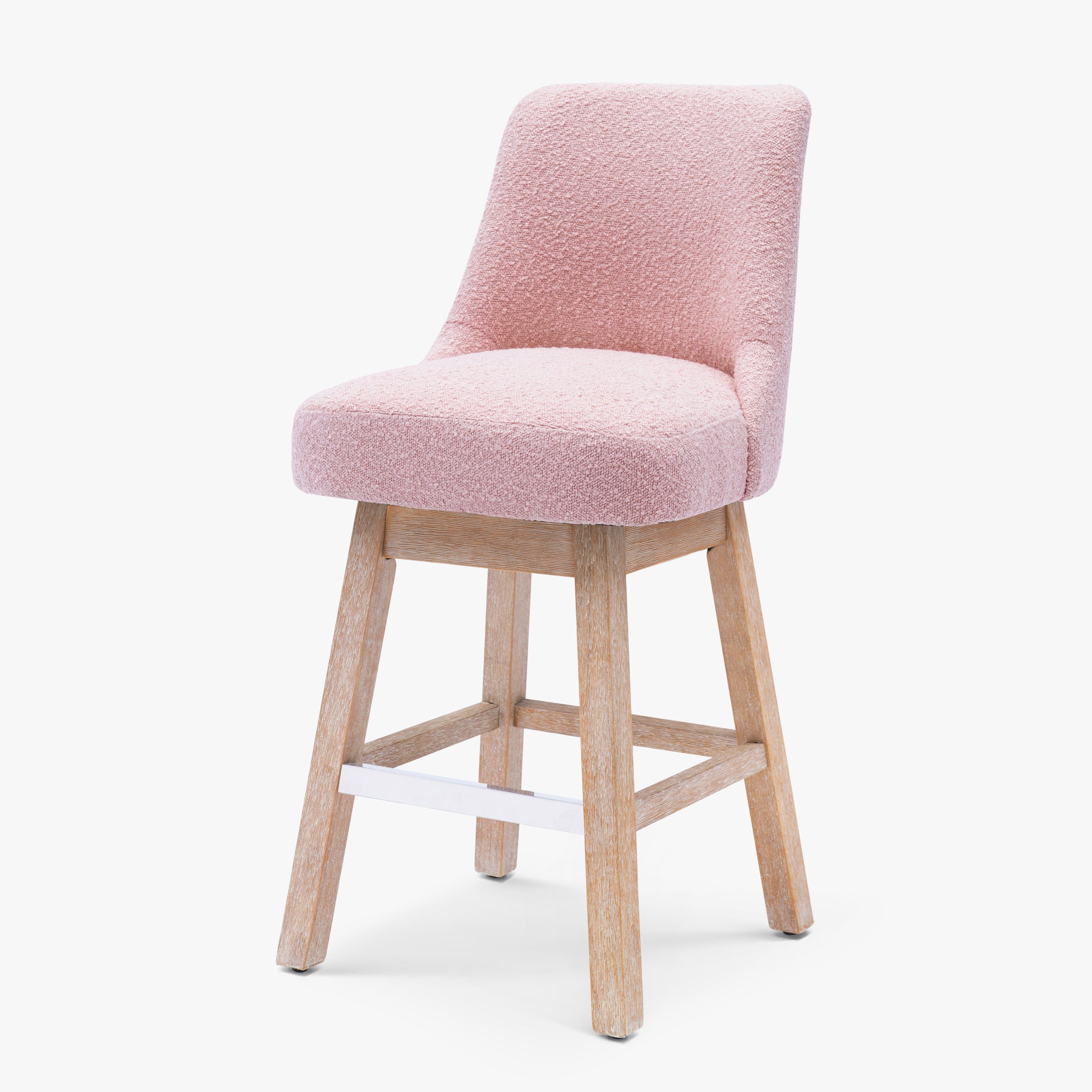 Amélie 26" Upholstered Swivel Counter Height Bar Stool