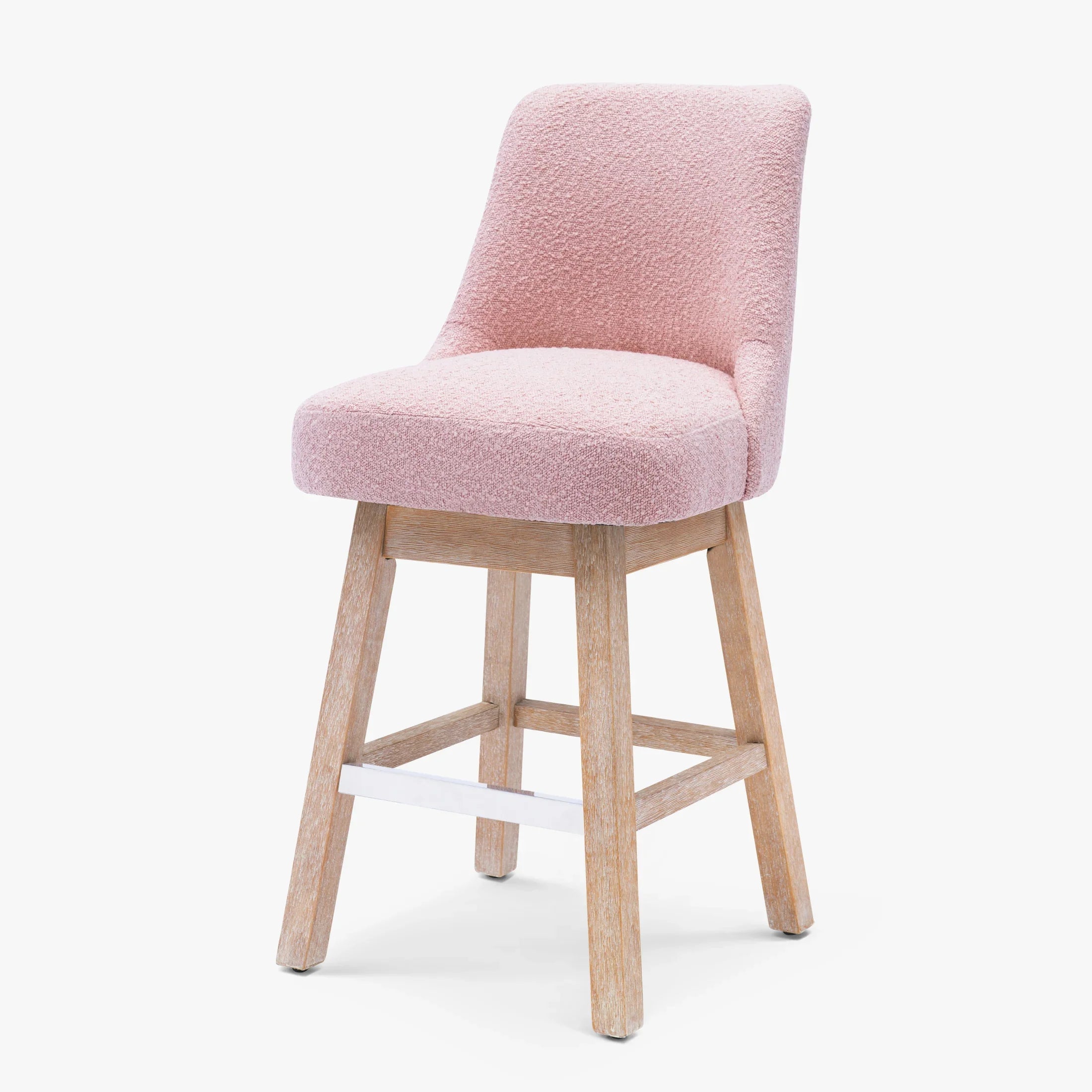 Amélie 26" Upholstered Swivel Counter Height Bar Stool
