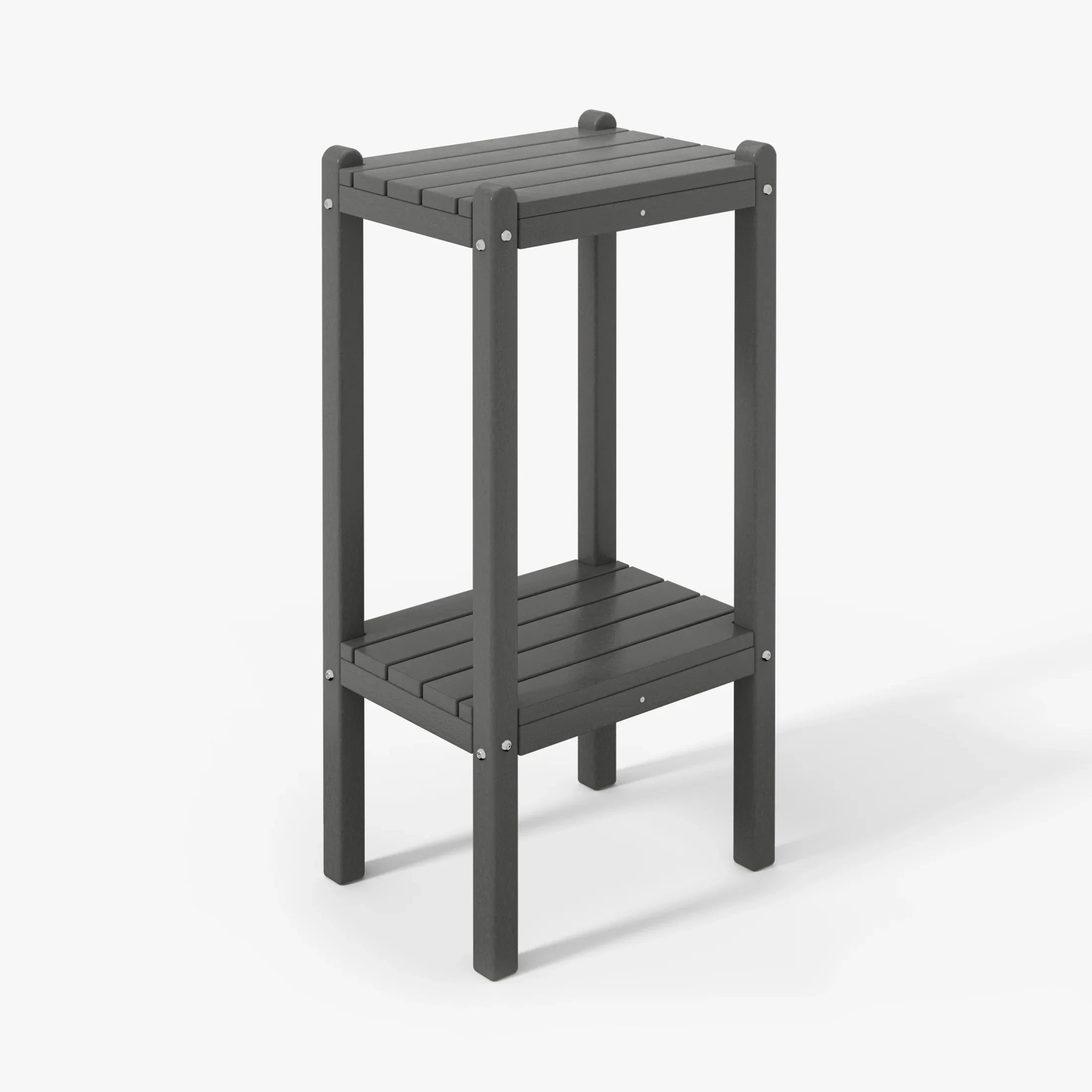 Paradise 36" Outdoor Adirondack HDPE 2-Tier Patio Side Table