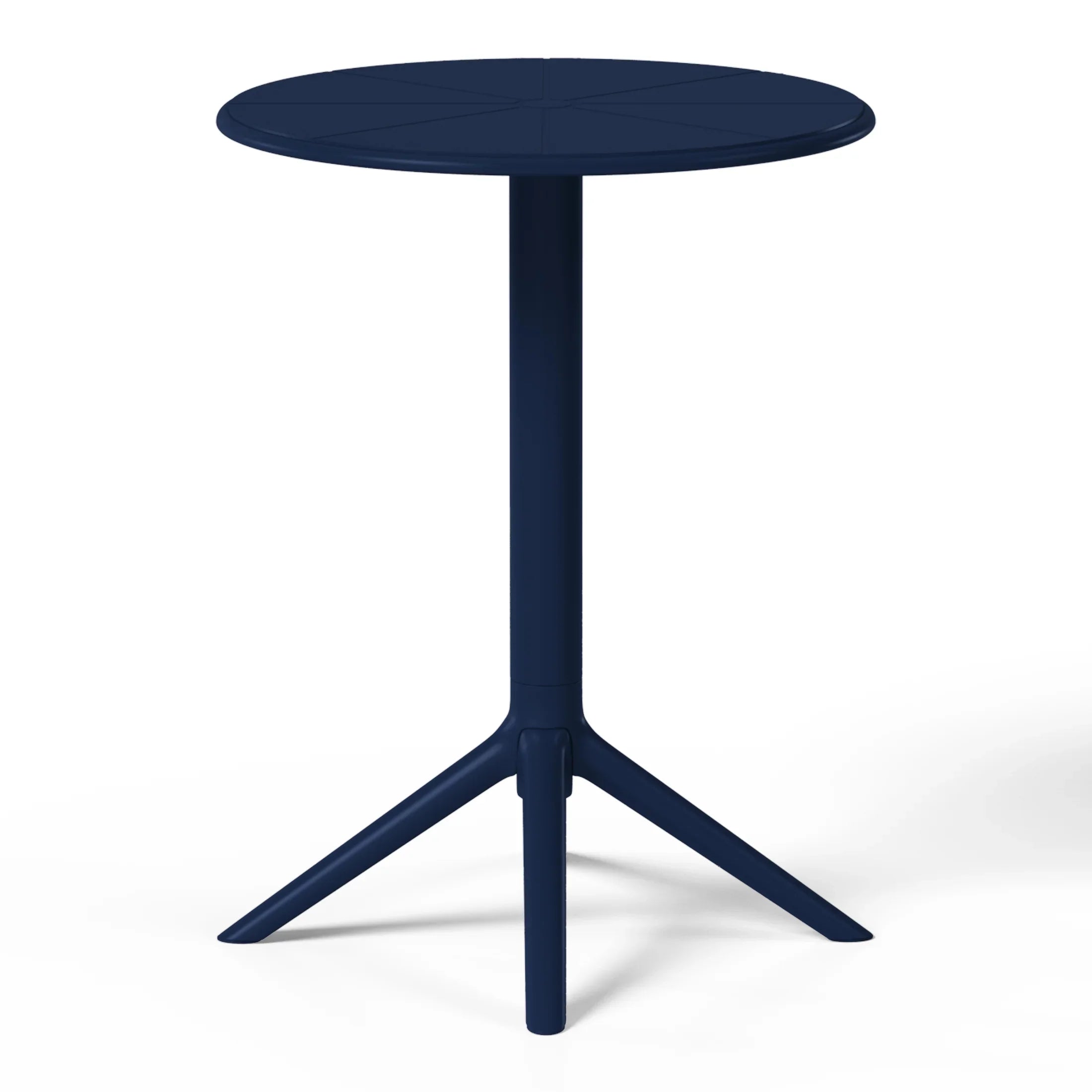Sunshine 23.5" Outdoor Polypropylene Resin Round Patio Bistro Dining Table for 2