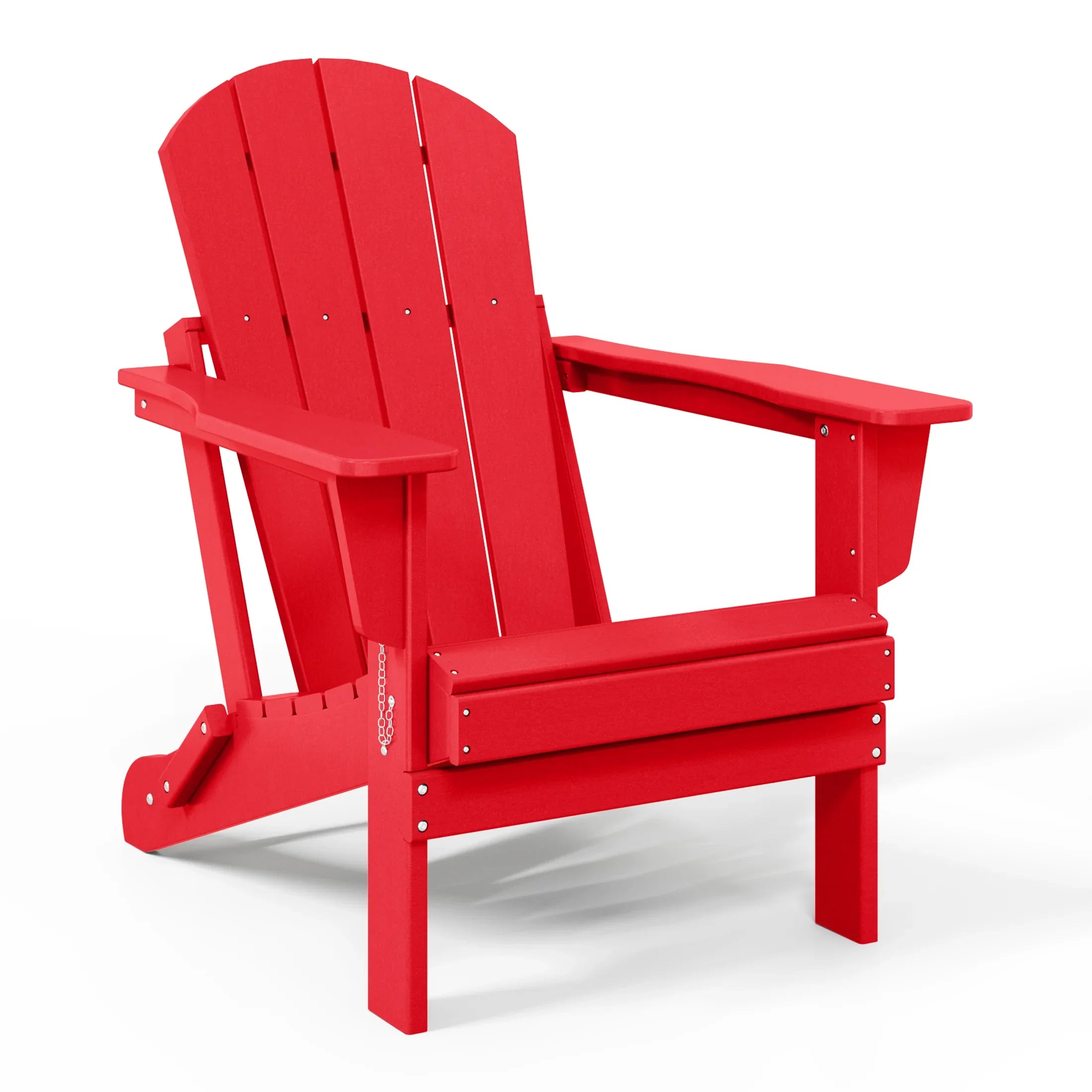 Paradise 5-Piece HDPE Folding Adirondack Chair Outdoor Patio Conversation Set