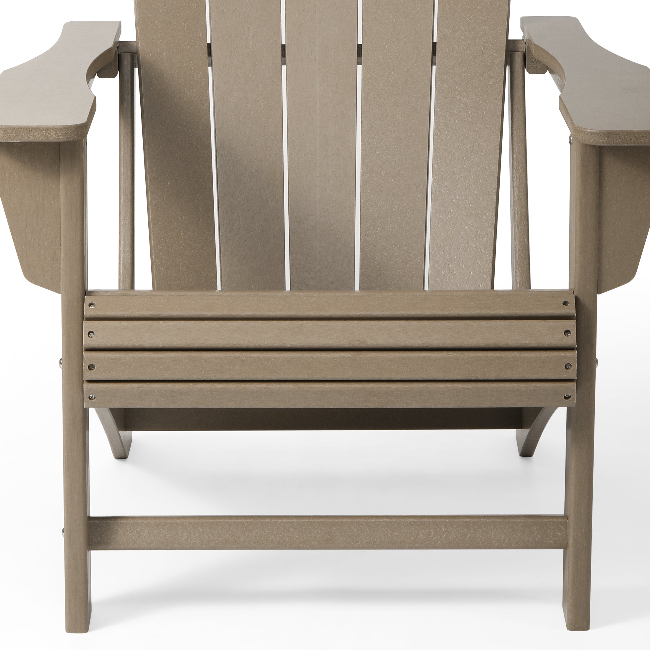 Lakeview Outdoor Patio HDPE Adirondack Chair With Cup Holder
