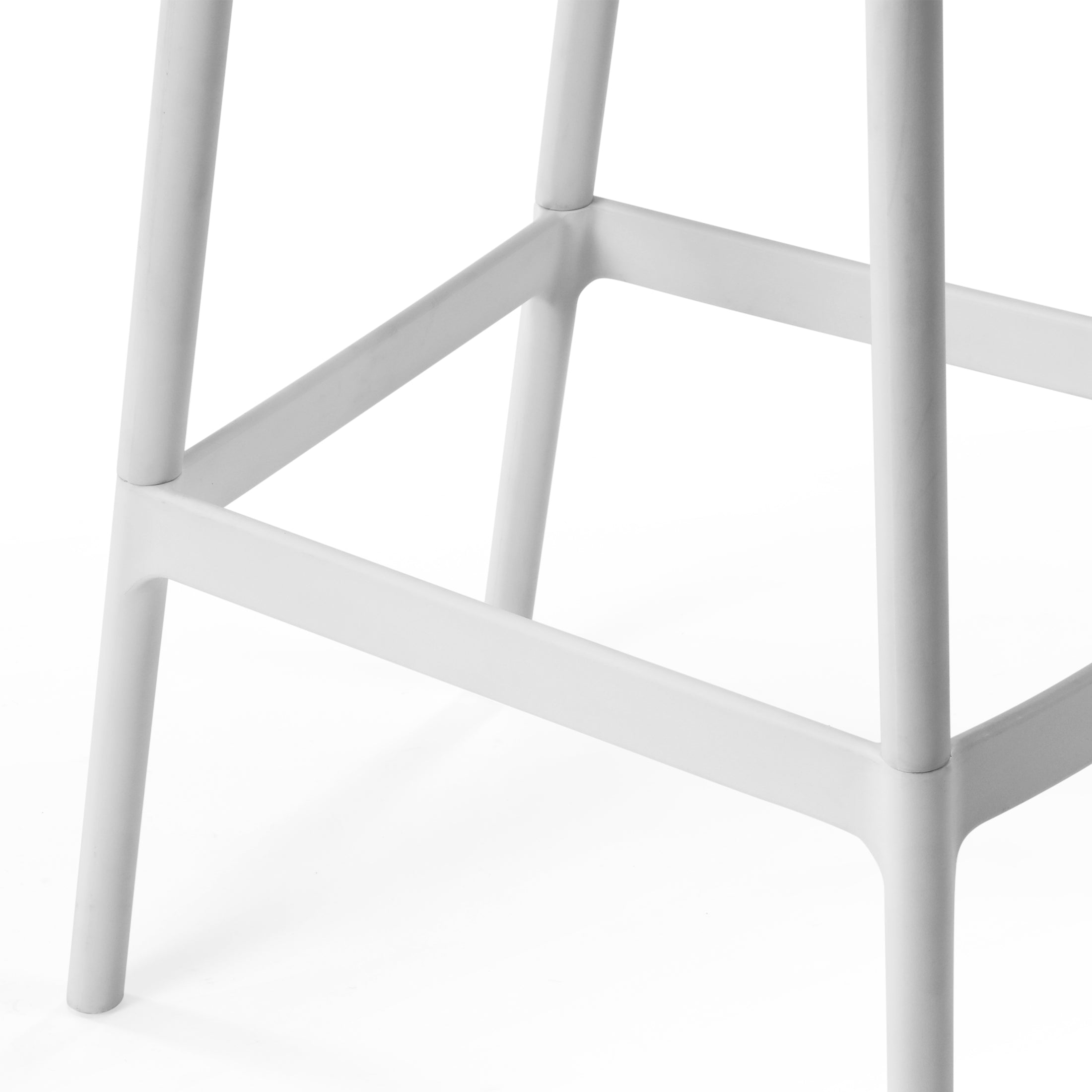 Sunshine 41.75" Outdoor Modern Polypropylene Plastic Patio Bar Height Stools (Set of 2)