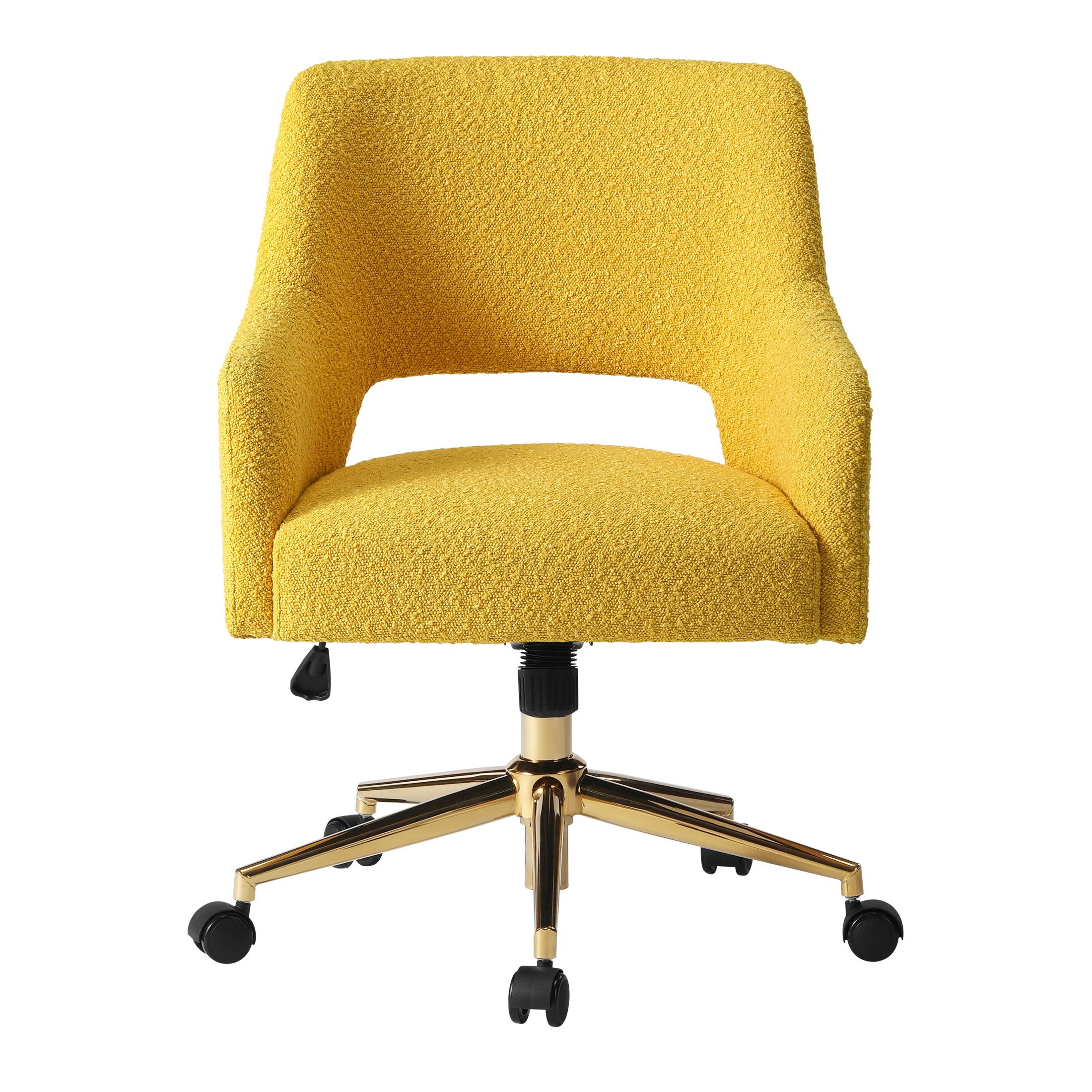 Amélie Mid-Century Modern Swivel Office Vanity Chair with Wheels