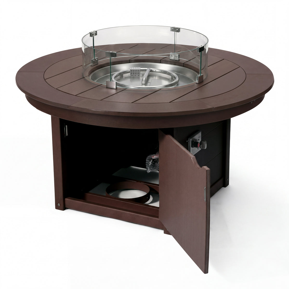 Sol 47" Modern Outdoor 55,000 BTU Patio Propane Round Fire Pit Table