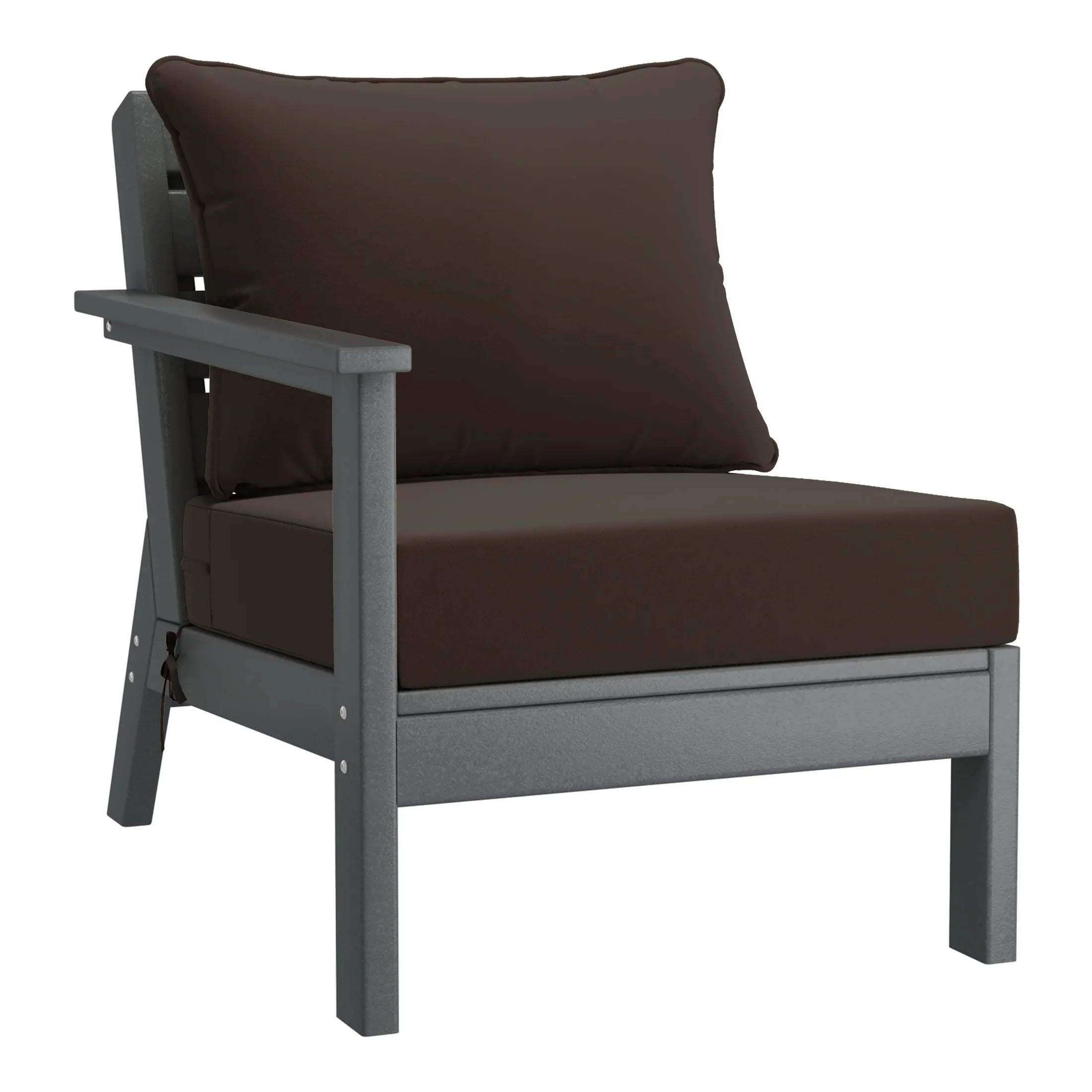 Portsmouth Outdoor Patio HDPE Sectional Sofa with Patio Cushions