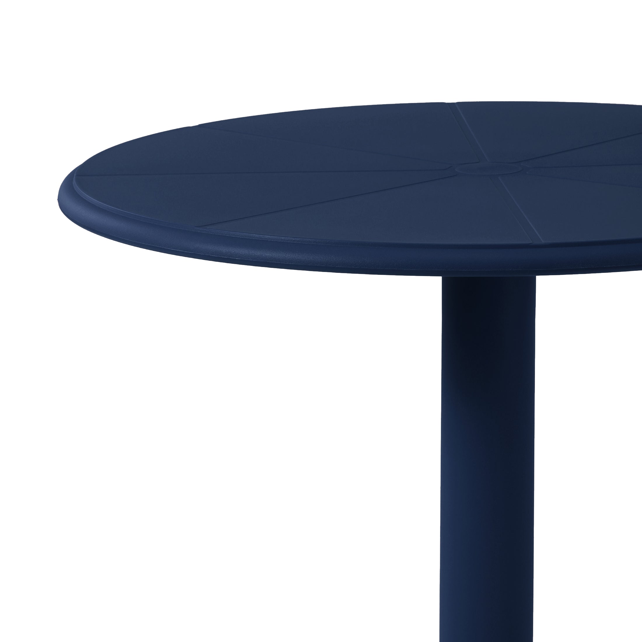 Sunshine 23.5" Outdoor Polypropylene Resin Round Patio Bistro Dining Table for 2
