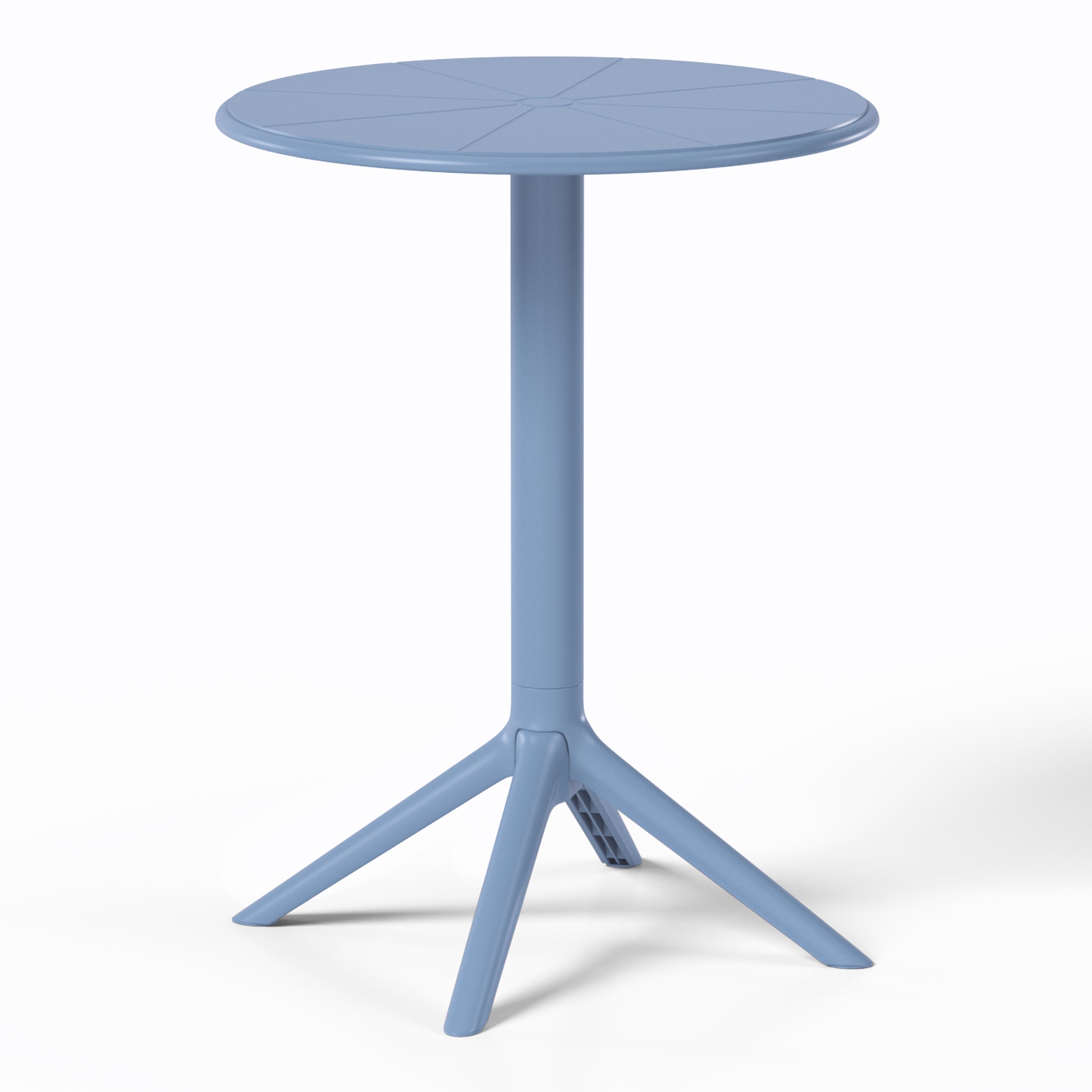 Sunshine 23.5" Outdoor Polypropylene Resin Round Patio Bistro Dining Table for 2