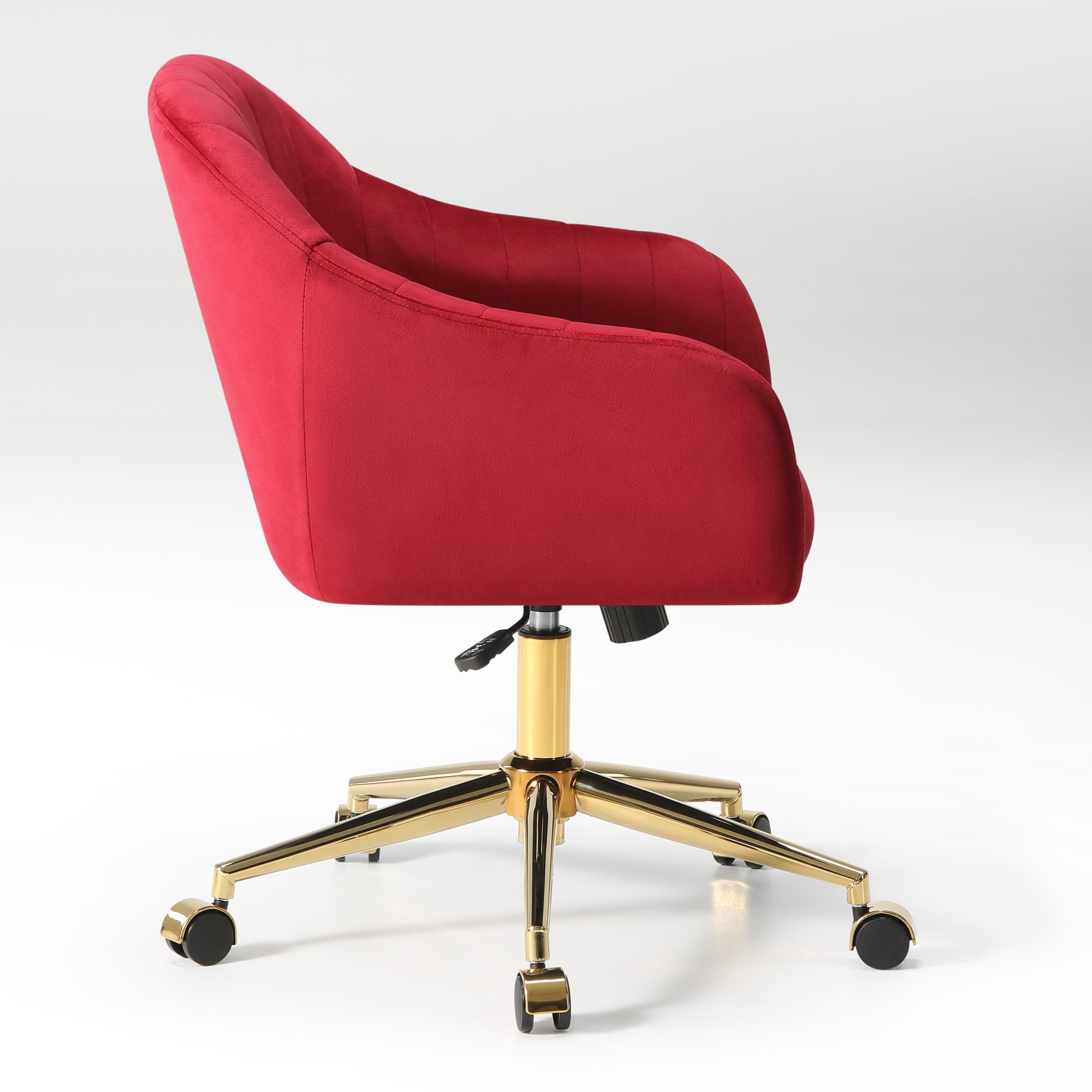 Alaia Upholstered Velvet Swivel Vanity Office Chair With Wheels