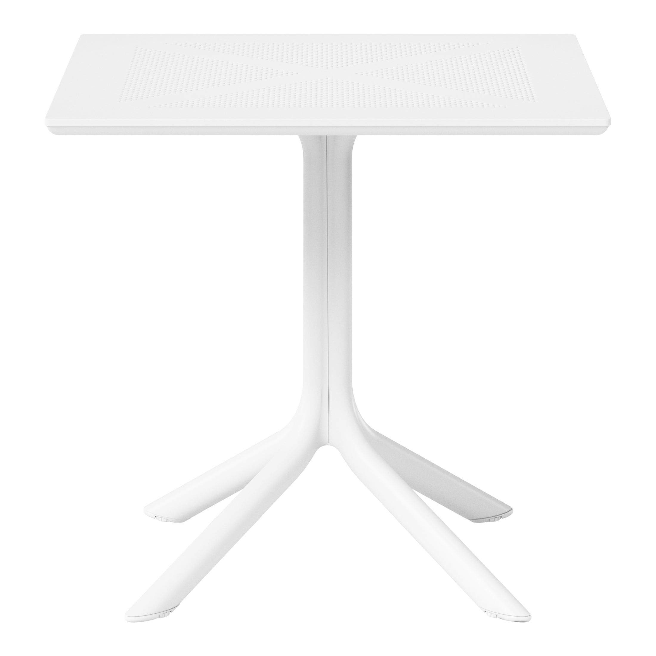 Sunshine 31.5" Square Plastic Outdoor Patio Dining Table for 4