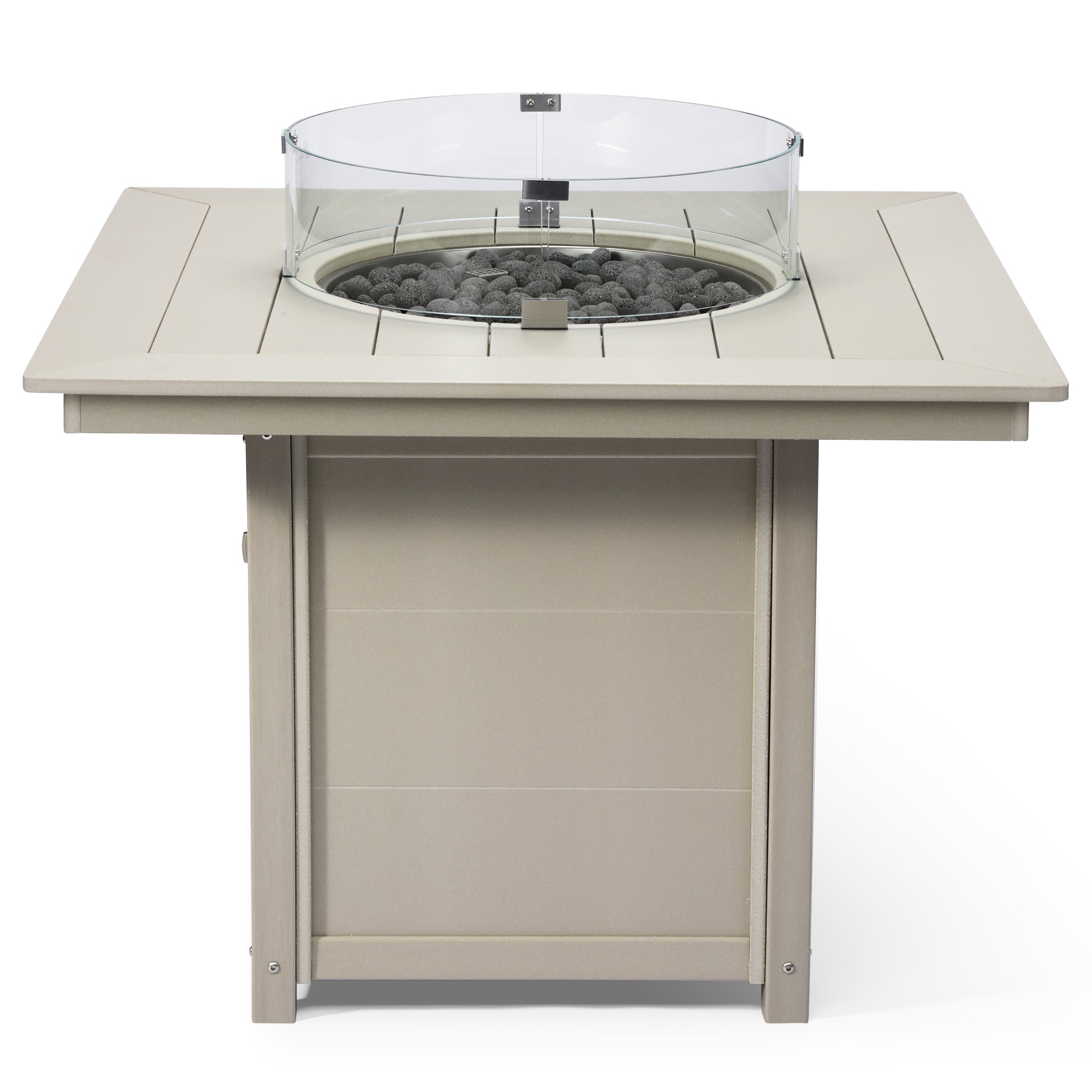 Sol Modern Outdoor Patio Propane 42" Square Fire Pit Table