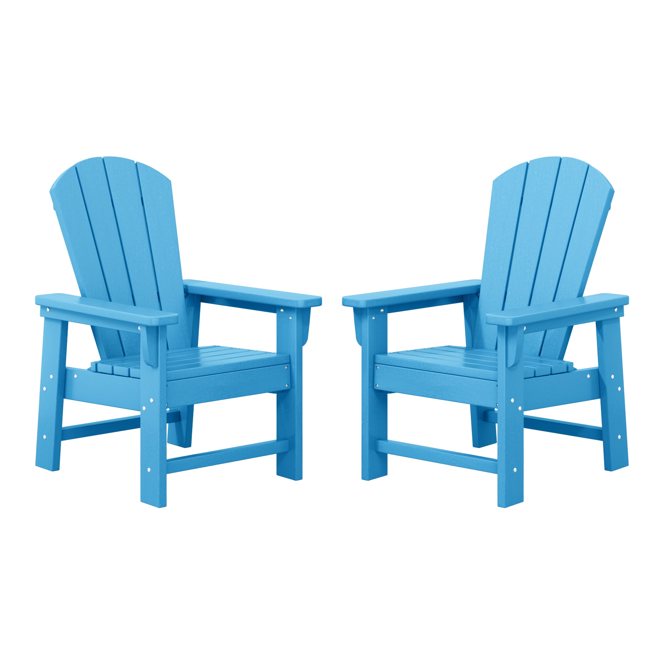 Paradise Kids Outdoor Adirondack Plastic Patio Chair (Set of 2)