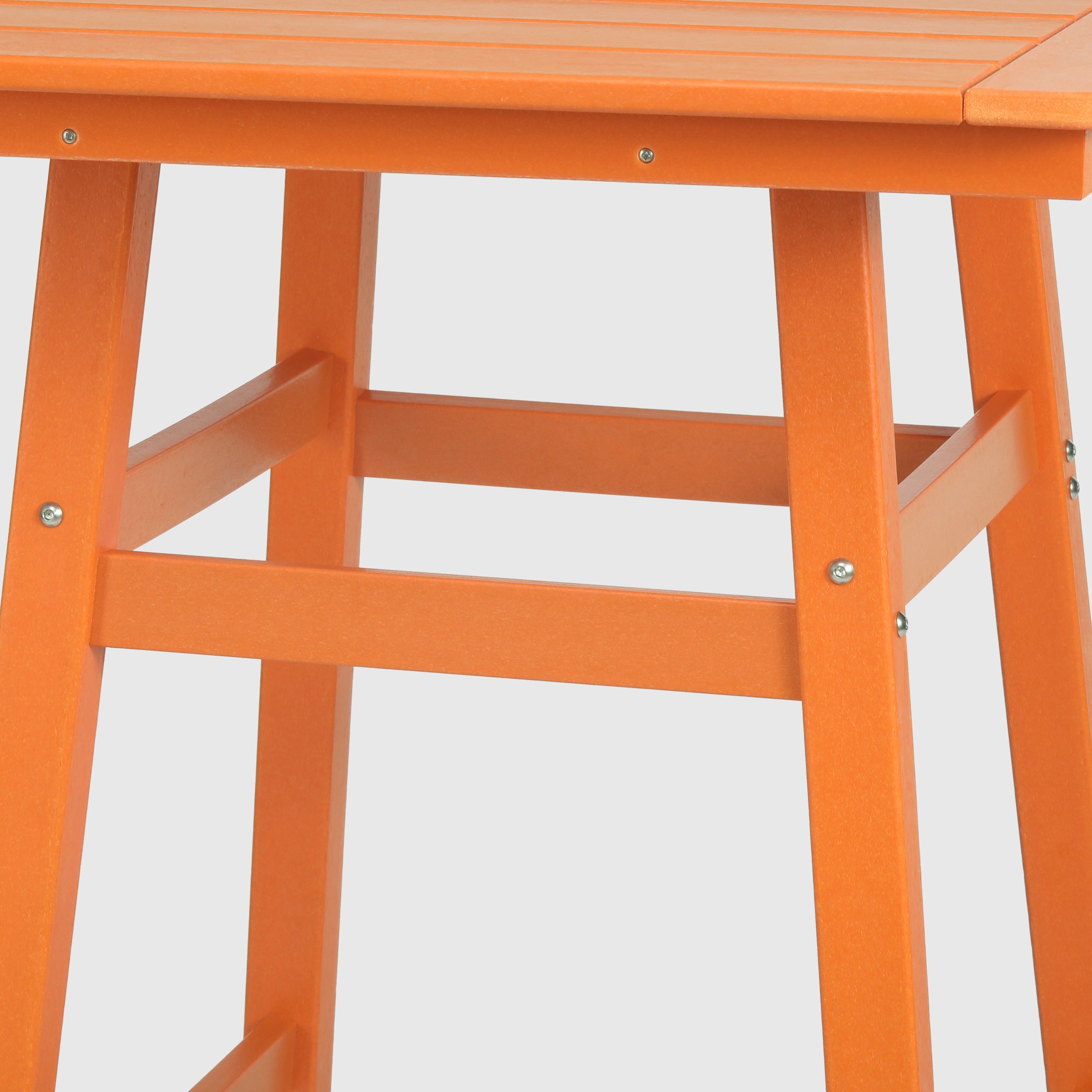 Paradise 30" Square Outdoor Patio Counter High Bistro Bar Table With Umbrella Hole