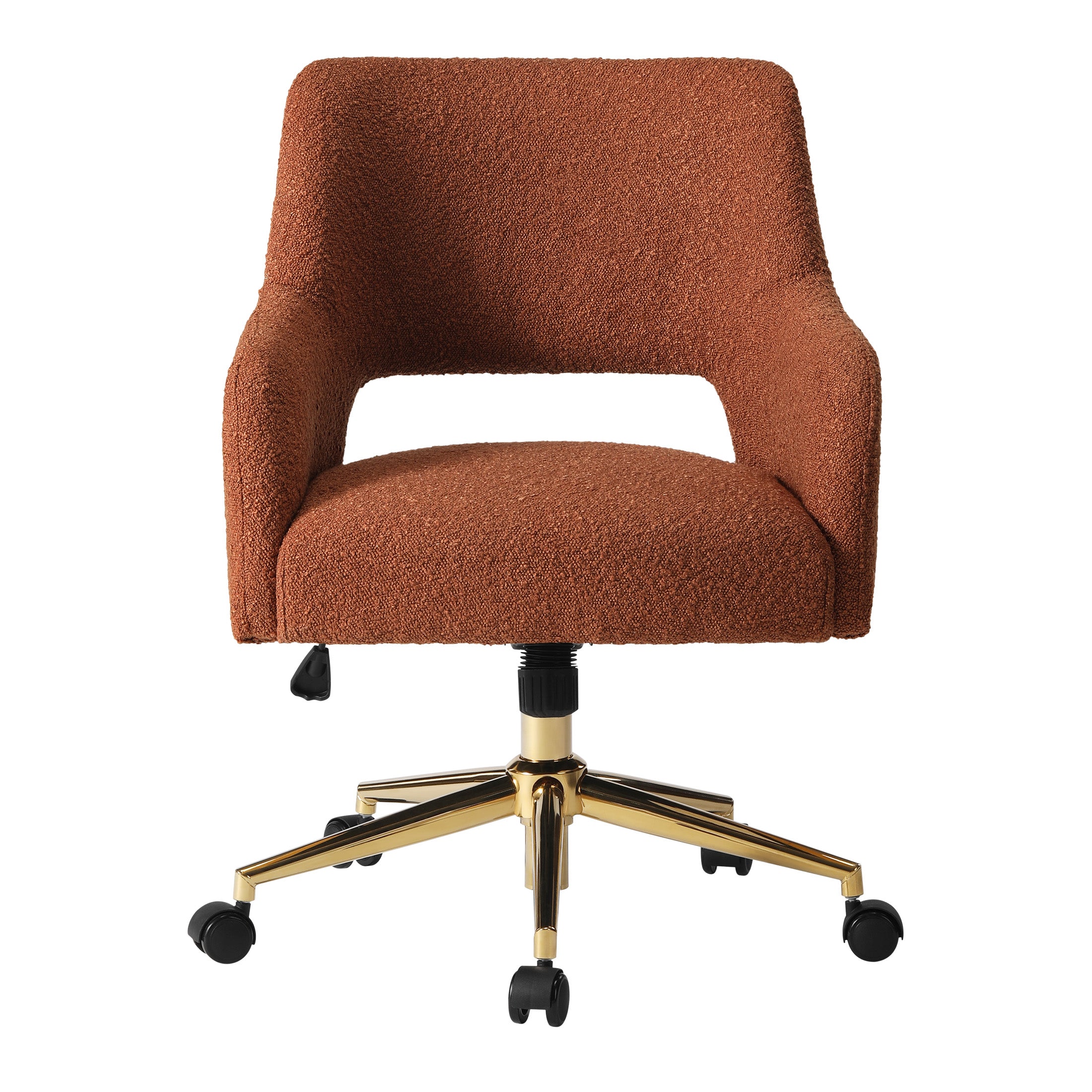 Amélie Mid-Century Modern Swivel Office Vanity Chair with Wheels