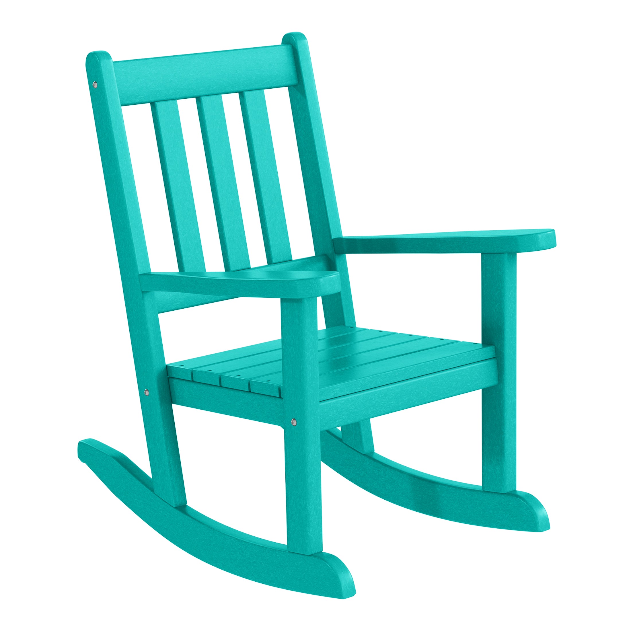 Paradise 3-Piece Kids Outdoor Rocking Chairs Set With Kids Square Side Table