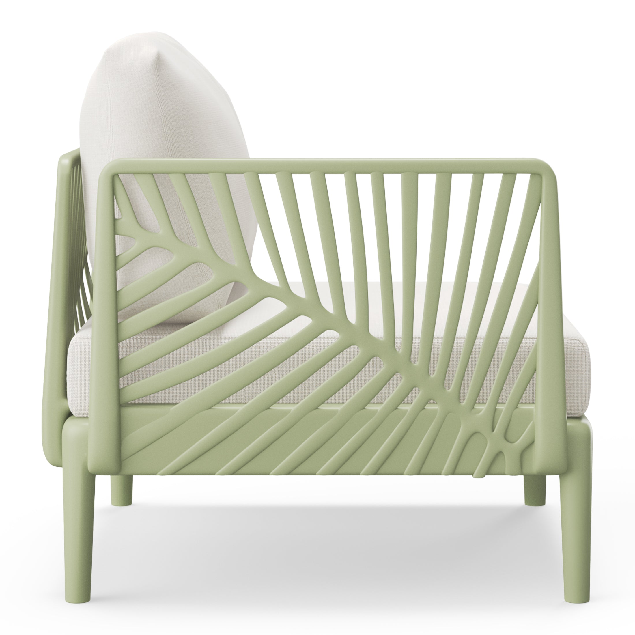 Sunshine Modern Outdoor Polypropylene Resin Left Arm Facing Deep Seating Sectional Chair