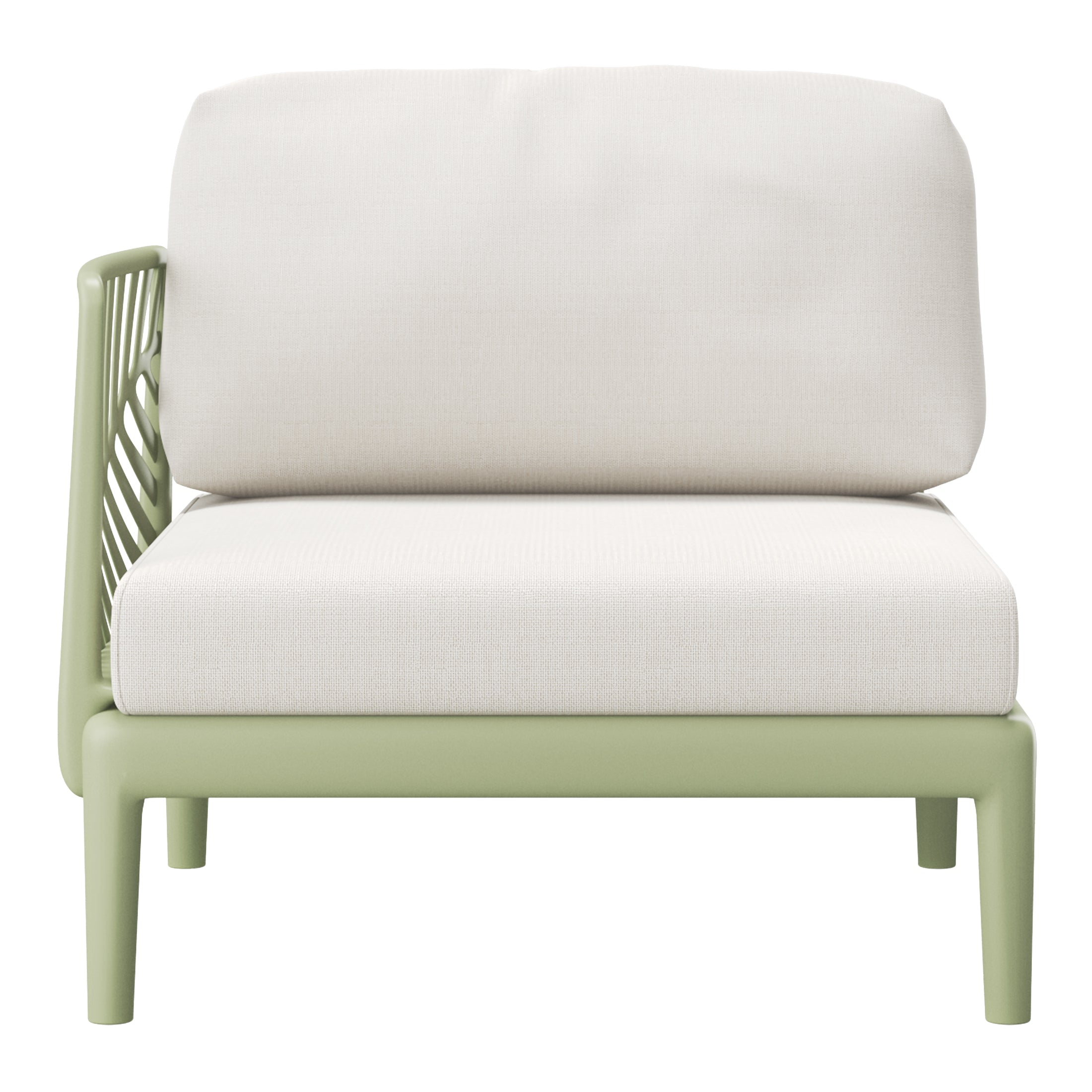 Sunshine Modern 6-Piece Polypropylene Resin Modular L Shaped Corner Patio Furniture Sectional