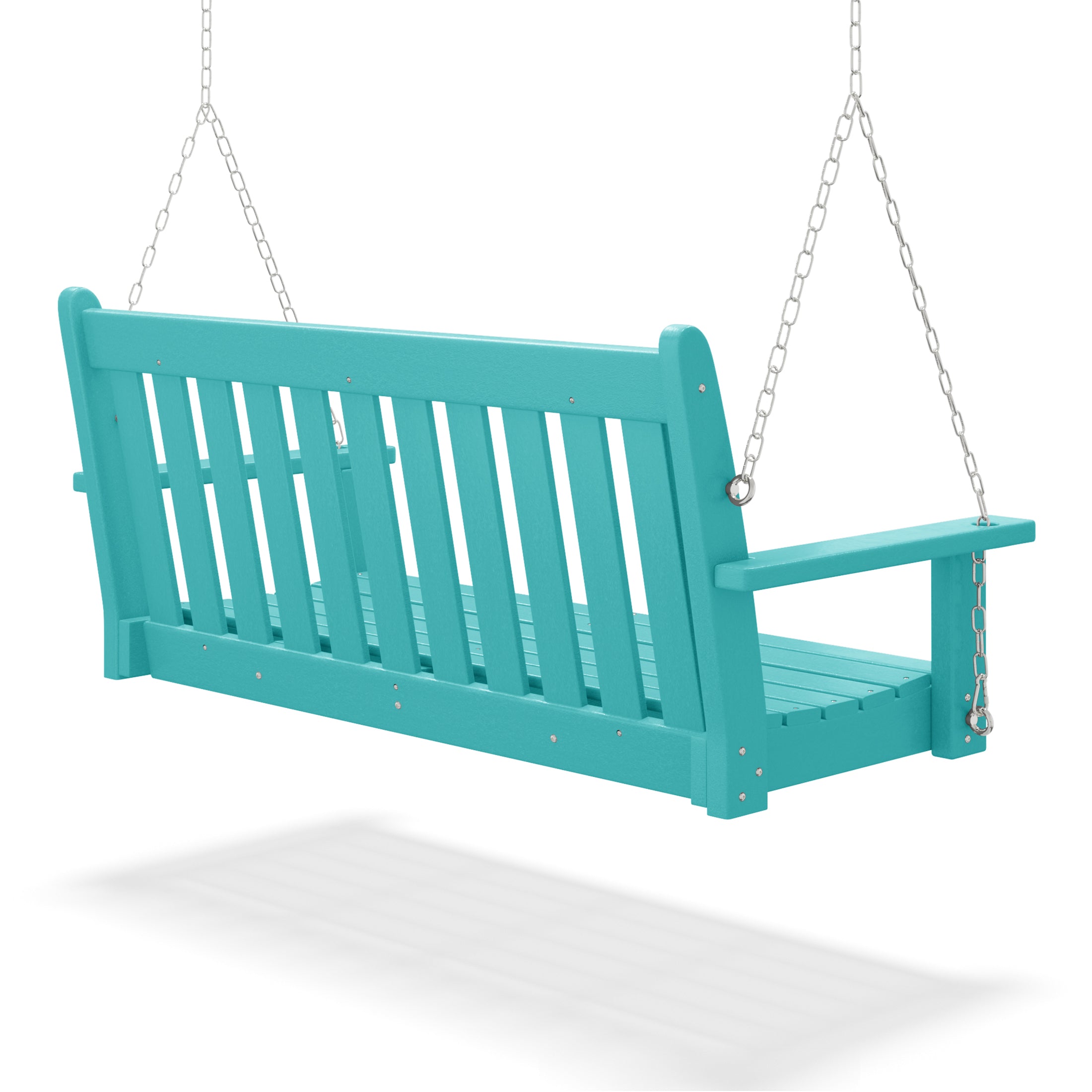 Paradise Outdoor Patio HDPE Hanging Front Porch Swing Bench