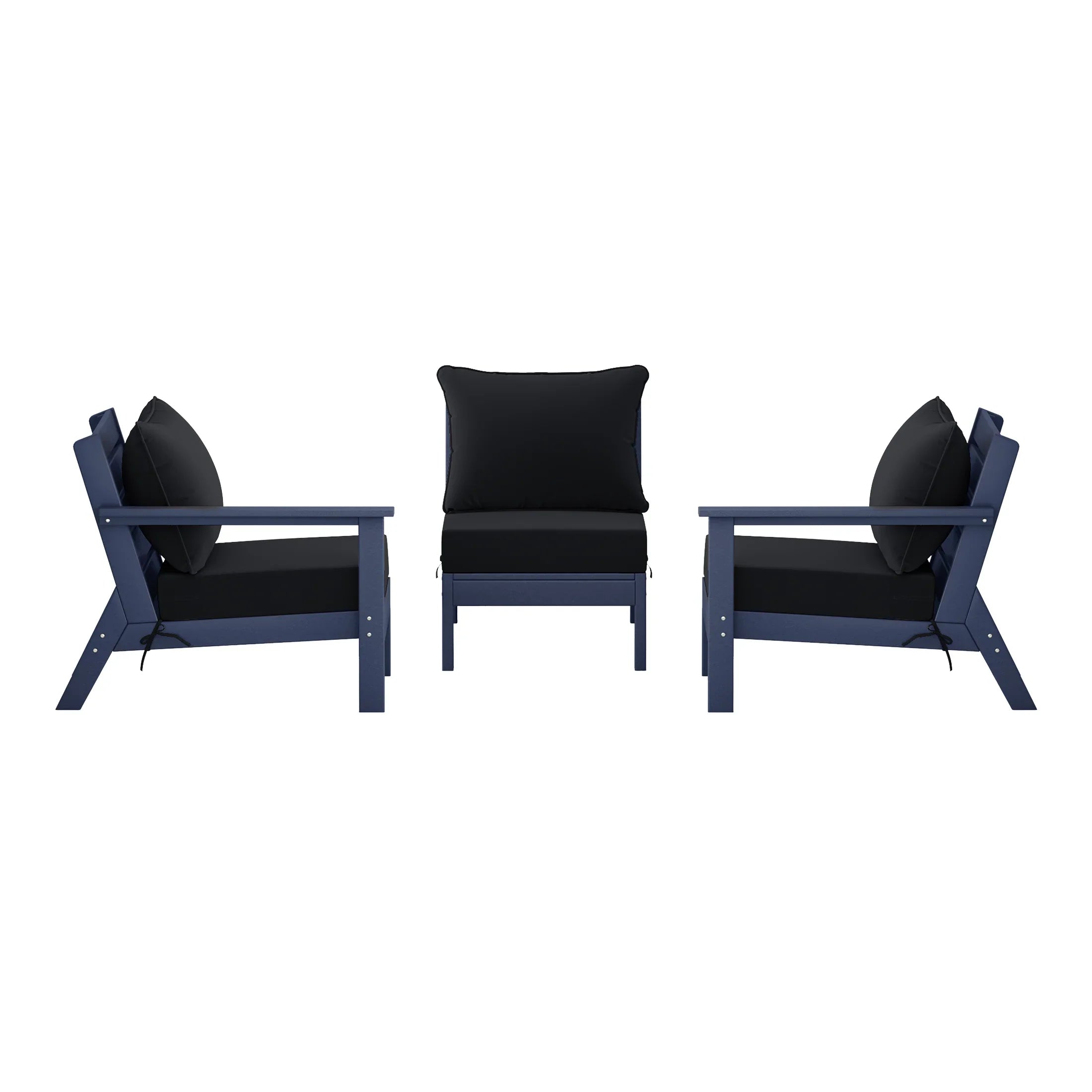 Portsmouth Outdoor Patio HDPE Sectional Sofa with Patio Cushions