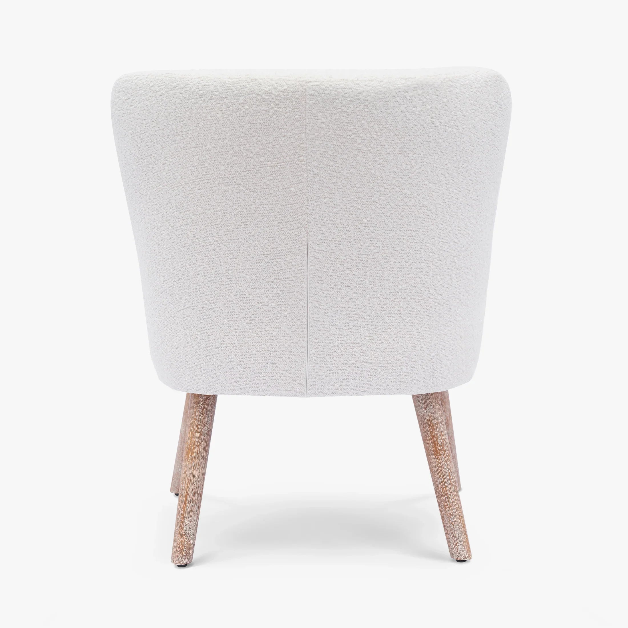 Amélie Mid-Century Boucle Accent Chair with Ottoman Foot Stool Set