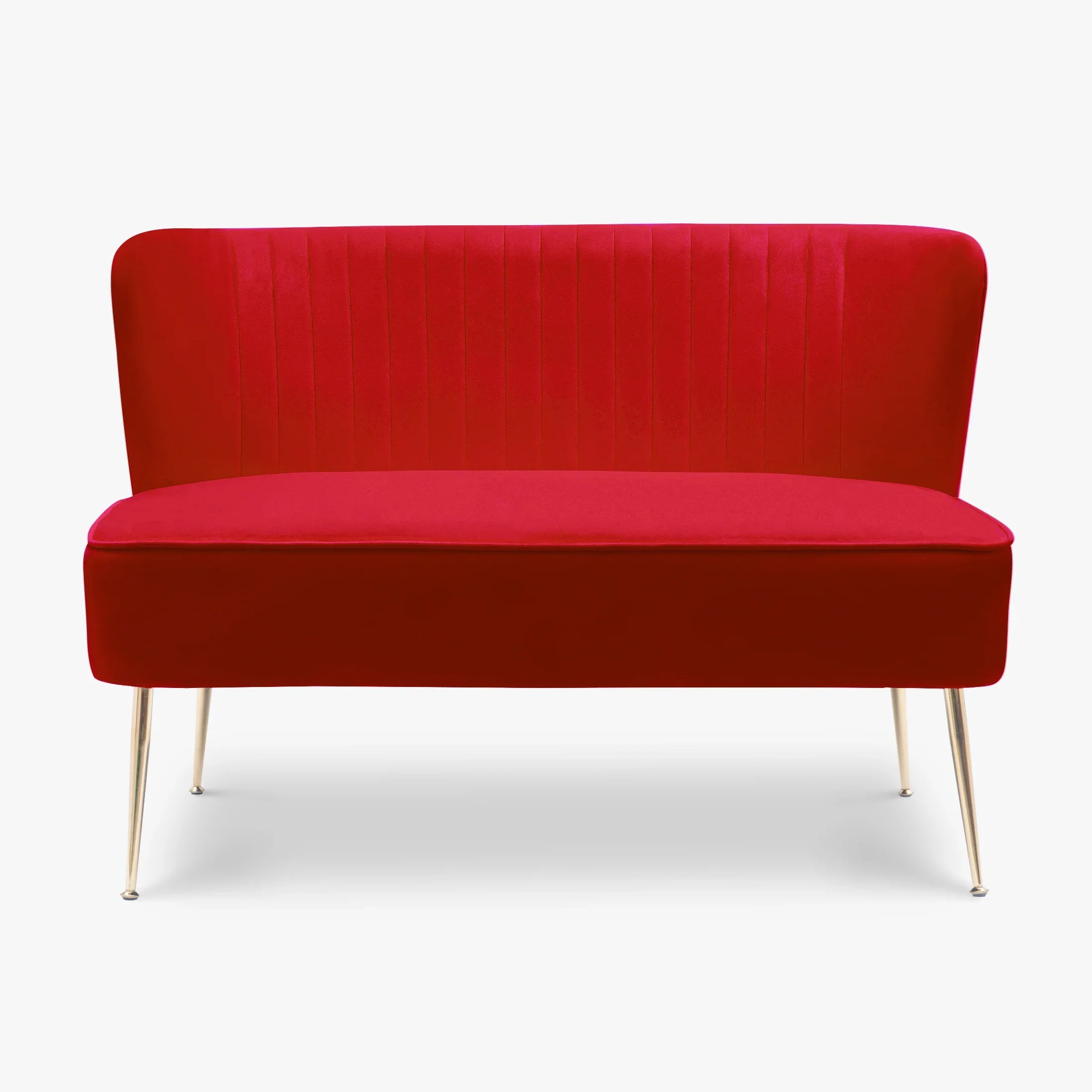 Alaia Mid Century Modern Tufted Velvet Loveseat Sofa and 25" Accent Chair 3-Piece Set