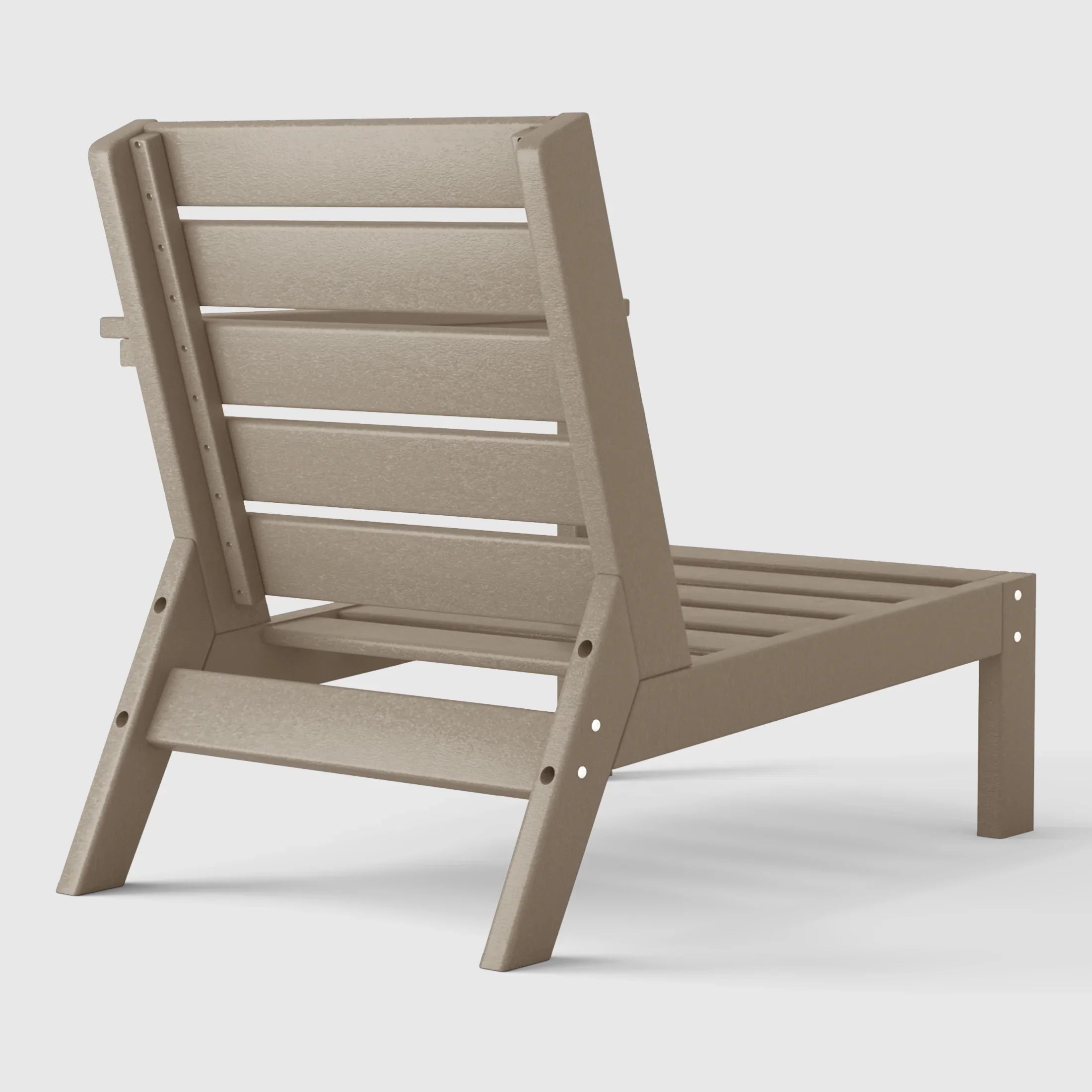 Portsmouth Outdoor Modern HDPE Patio Club Chair with Deep Seat Cushions