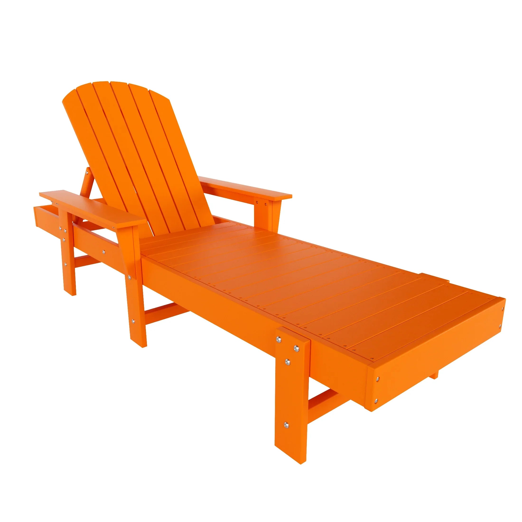 Portside Adirondack Poly Reclining Chaise Lounge With Arms