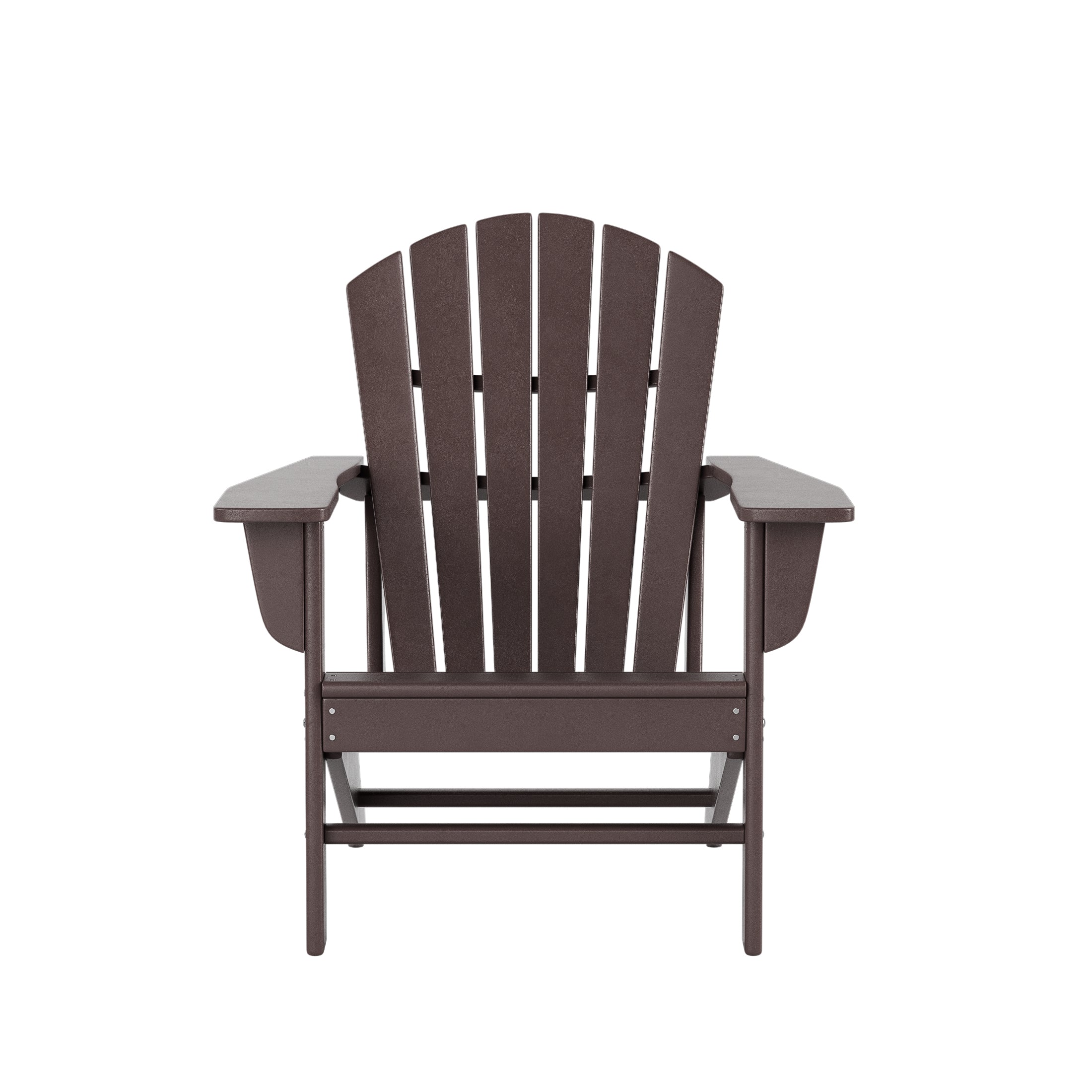 Portside 5-Piece Outdoor Patio HDPE Adirondack Chair With Round Coffee Table Conversation Set
