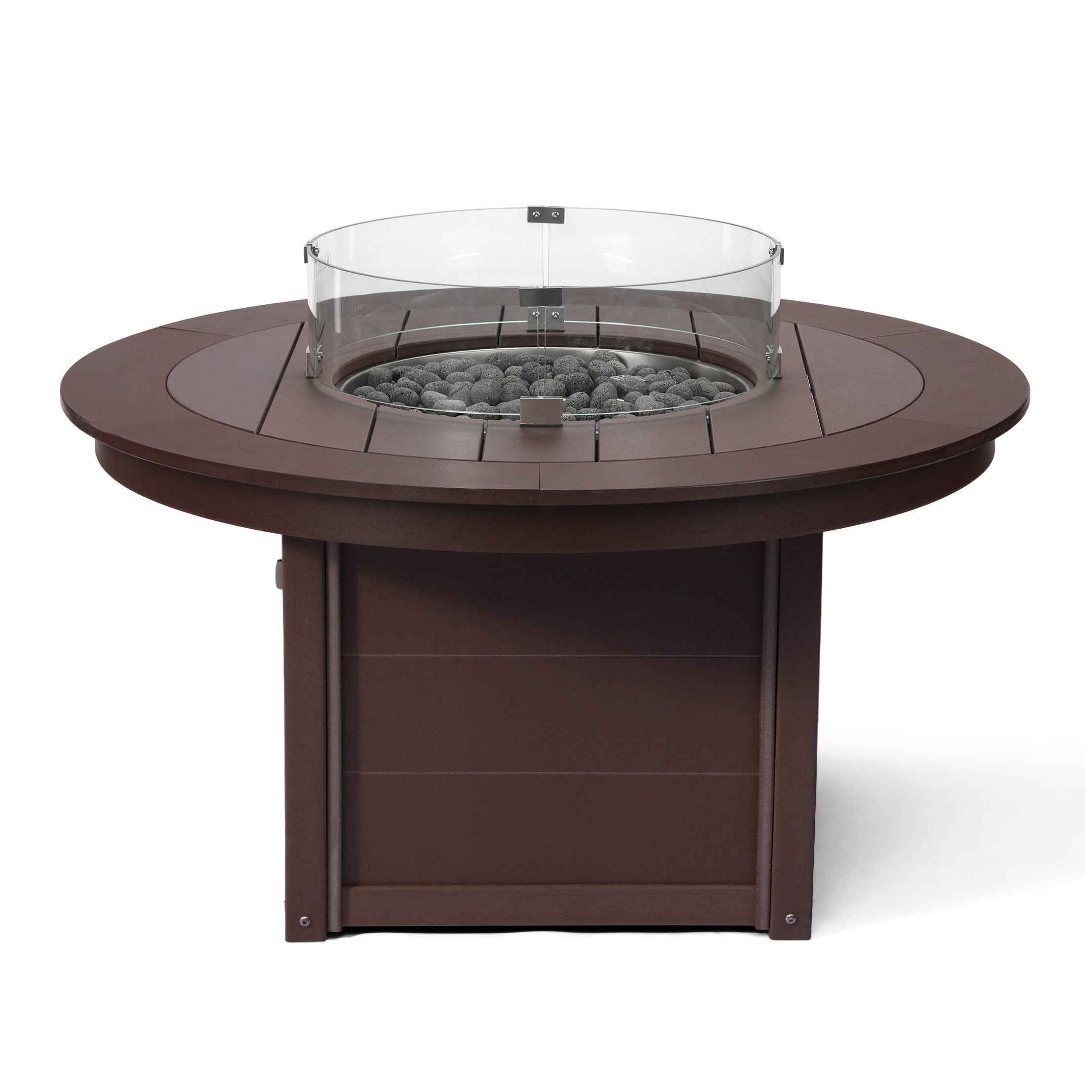 Sol 47" Modern Outdoor 55,000 BTU Patio Propane Round Fire Pit Table
