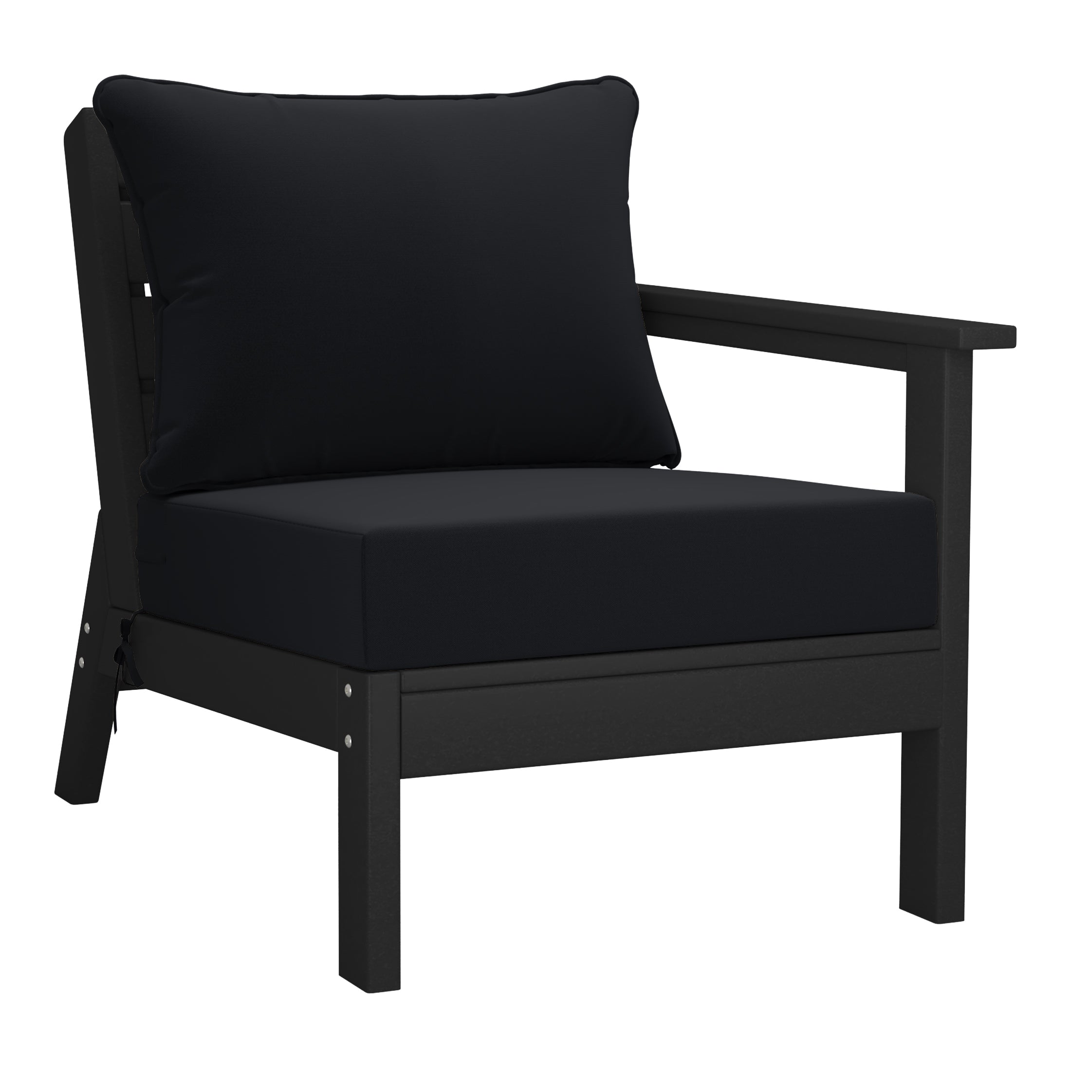 Portsmouth Outdoor Patio HDPE Sectional Sofa with Patio Cushions